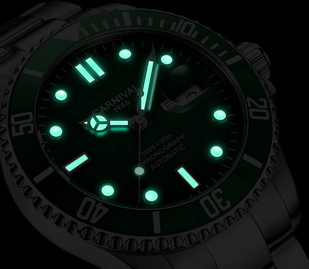 Waterproof Automatic Men's Watch with Luminous Hands - Self-Winding Mechanical Watch for Business, Casual & Outdoor Activities