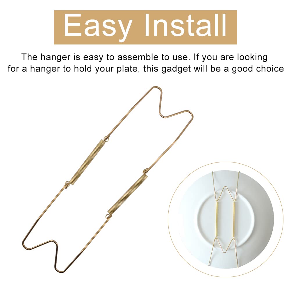 Stainless Steel Plate Hanger for Wall - Heavy Duty 6/8/10/12/14/16 Inch Decorative Plate Holder with Mounting Hardware - Perfect for Displaying Platters, Plates & Wall Decor (12 Inch) - Ideal for Kitchens, Dining Rooms & Home Decor