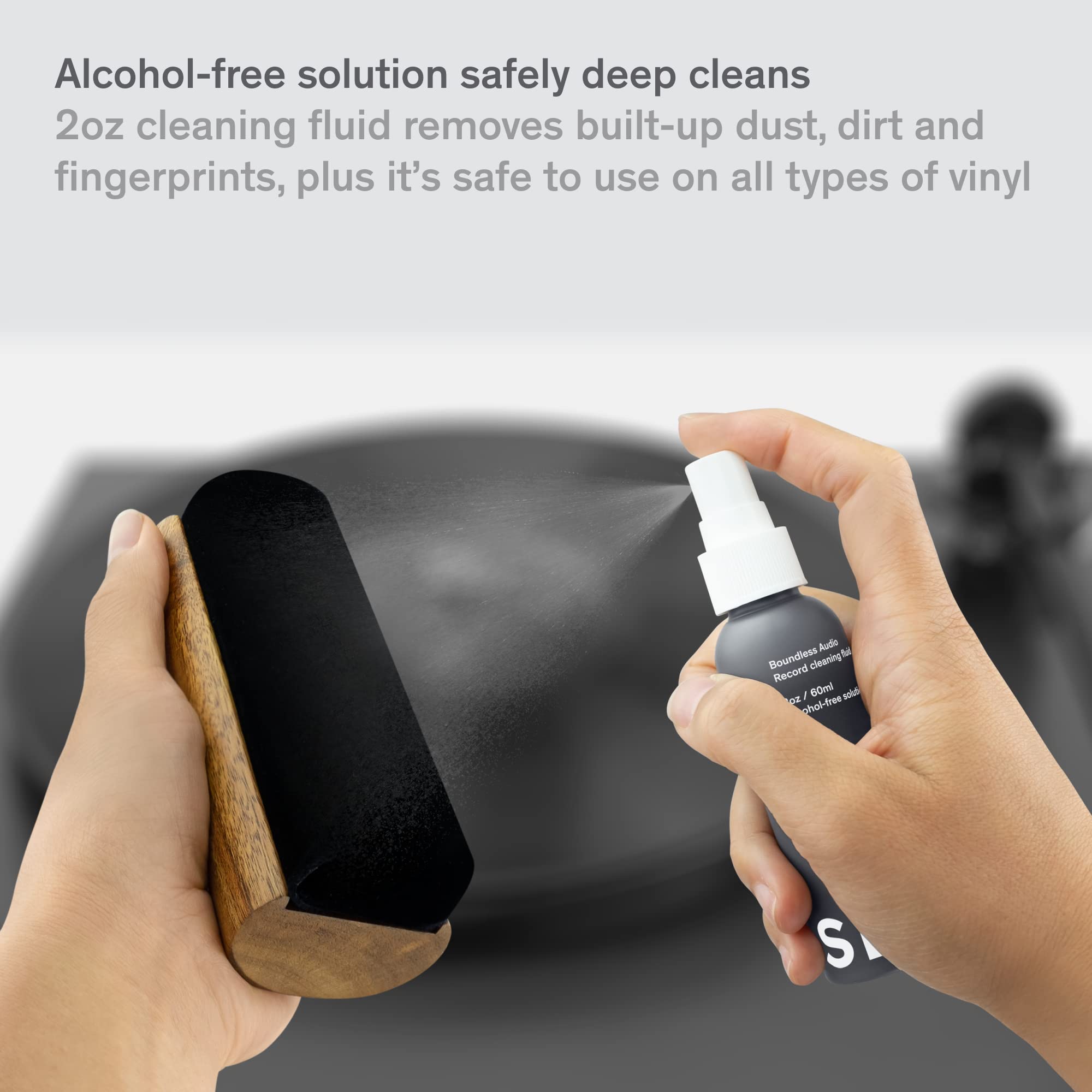 6-Piece Vinyl Record Cleaning Kit - Velvet Brush, Stylus Cleaner, Cleaning Solution, Nylon Brush & Metal Case - Essential for Vinyl Enthusiasts & DJs - Perfect for Home & Studio Use