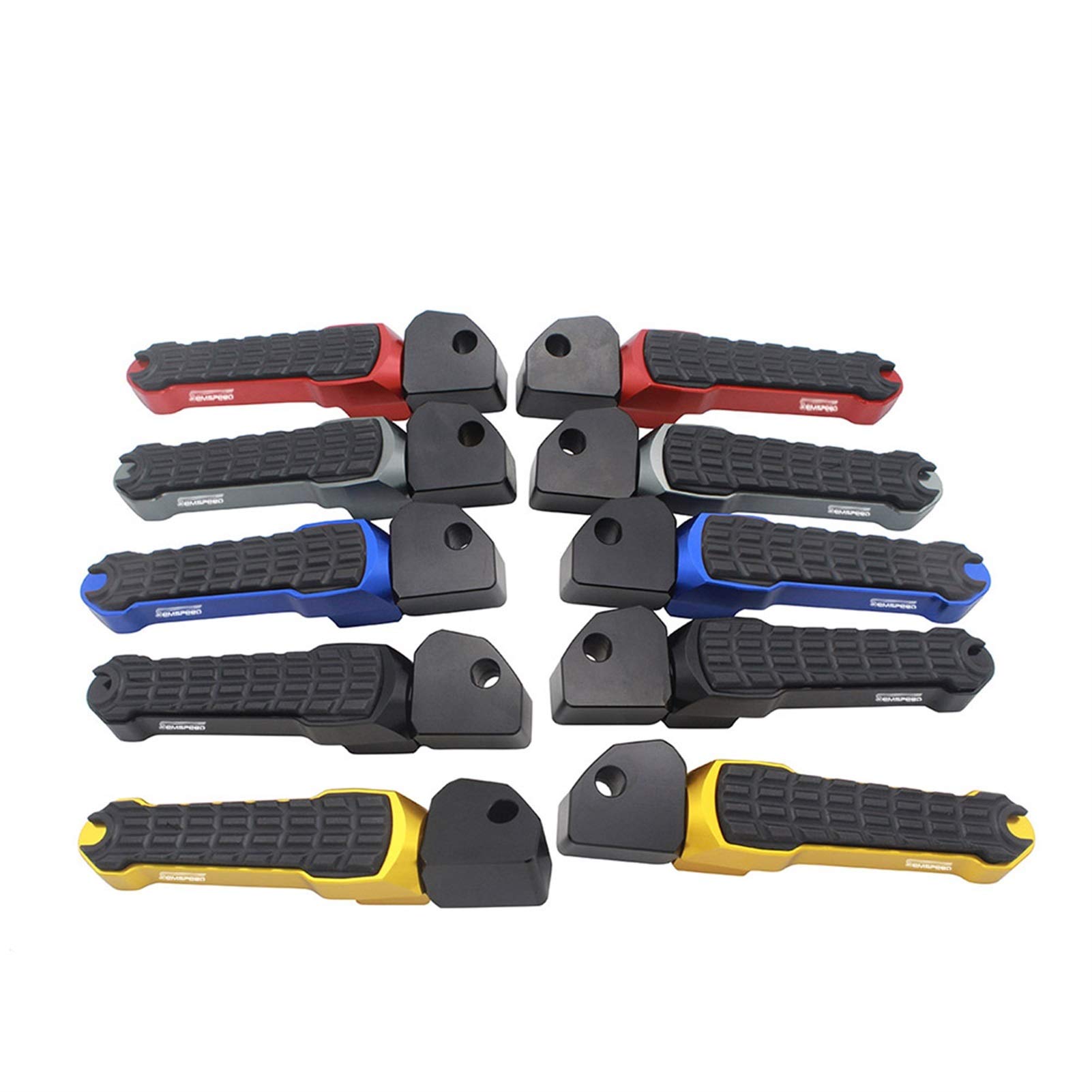 Yamaha MT09 FZ09 FJ09 Tracer 900 Motorcycle Foot Pegs - CNC Machined Rear Pedal Set (1 Pair Black) - Left & Right Foot Rests for Comfortable Riding - Perfect for Long Distance Touring and Daily Commutes