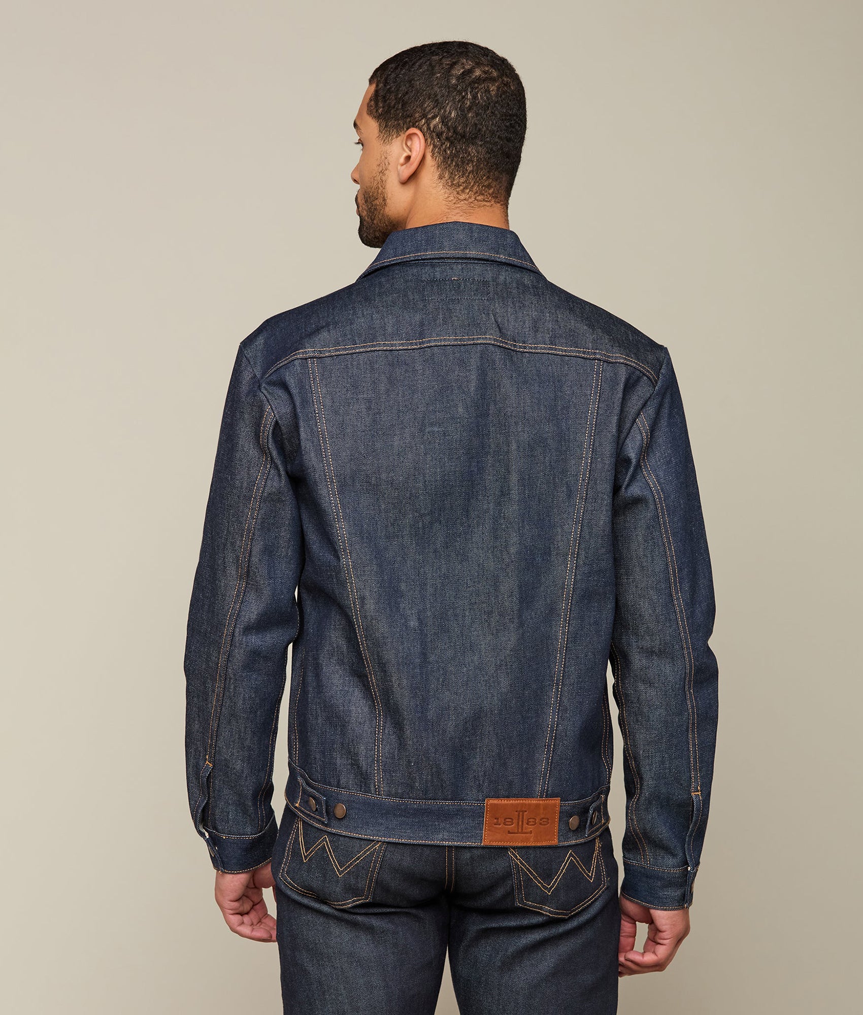 Wrangler x Lucchese Men's Dark Wash Denim Jacket - Classic Western Style for Casual Wear & Outdoor Adventures