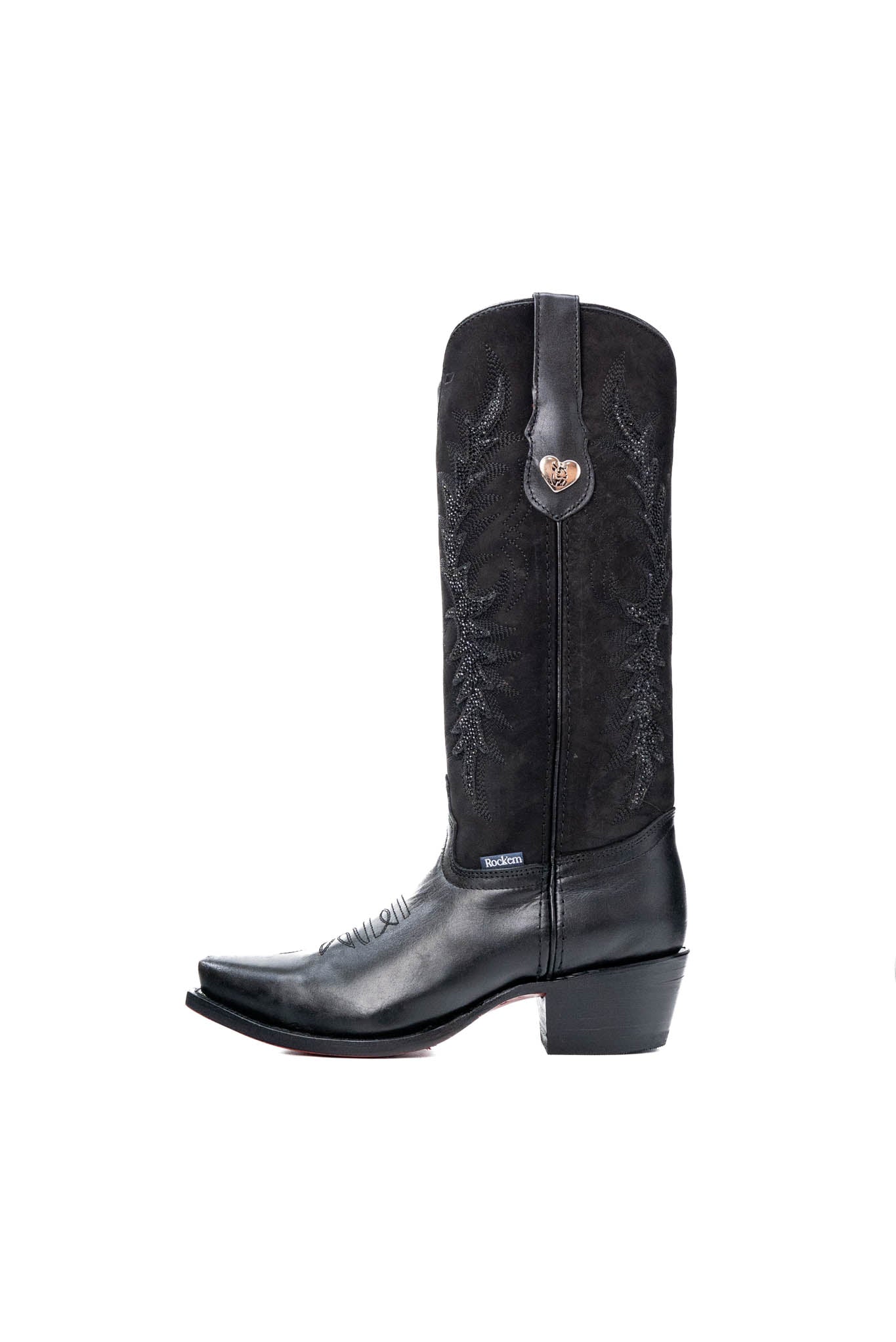 Marisol Women's Western Cowgirl Boots - Mid Calf Snip Toe with Red Sole for Country Dancing & Rodeo Fashion