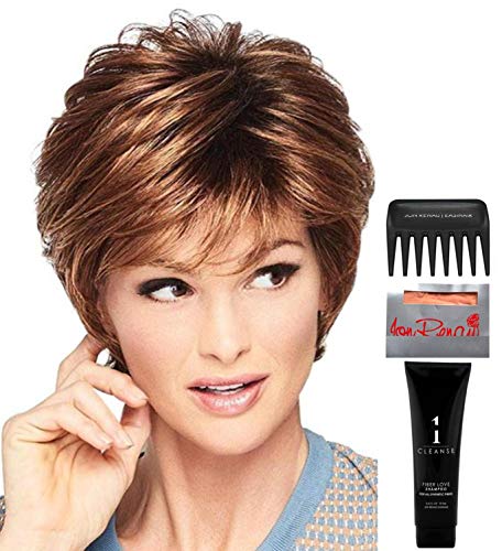 Gabor Soft Romance Wig Bundle - 5 Piece Set (Wig, Q&A Booklet, Travel Shampoo, Wig Cap & Comb) - Color GL56-60 | Perfect for Cosplay, Costume Parties & Everyday Styling