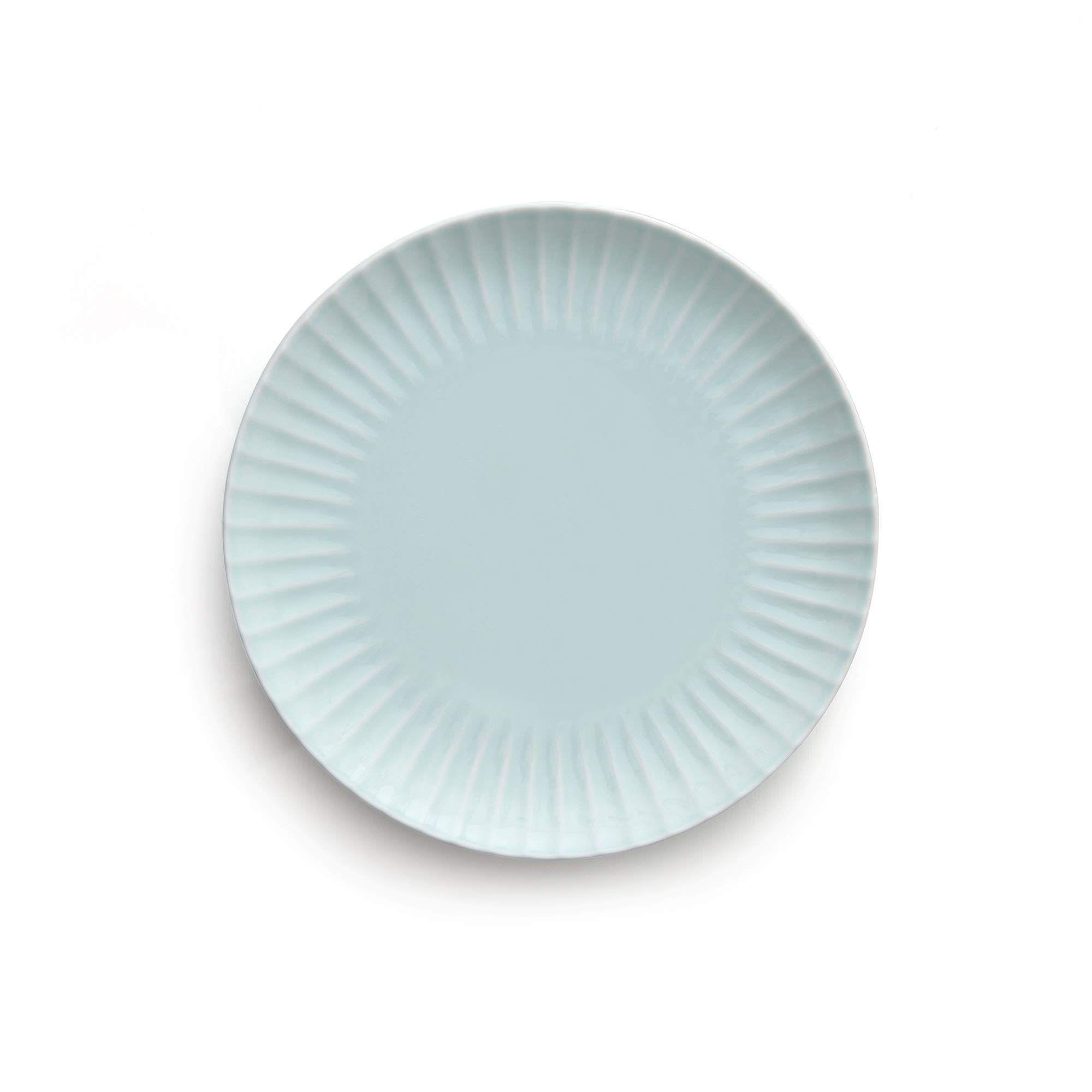 ZEN Pleats Porcelain Dessert Plates 8.3 Inch Set of 6 - Elegant Salad Appetizer Dishes for Dinner Party, Wedding, Holiday Table Setting (Mixed Colors)