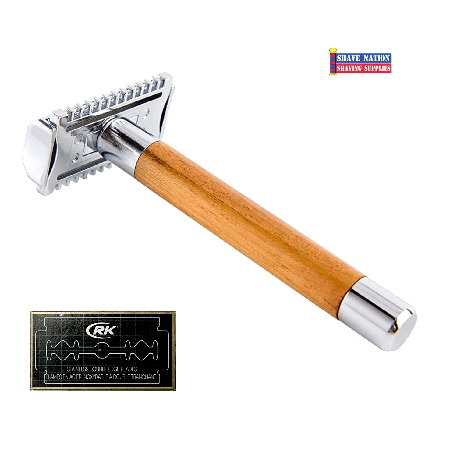 MAG T Alpha Magnetic Open Comb Razor for Men - Premium Stainless Steel Safety Razor with Ergonomic Handle - Perfect for Wet Shaving & Beard Grooming at Home or Travel