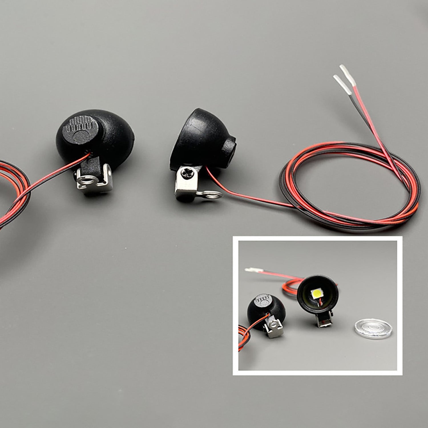 2.2V 3V LED Spotlight for 1/10 1/14 Scale RC Crawler, Off-Road Vehicles, Tractor Trucks & Excavators - DIY Lighting Kit for Night Crawling, Construction Site Play & RC Model Customization