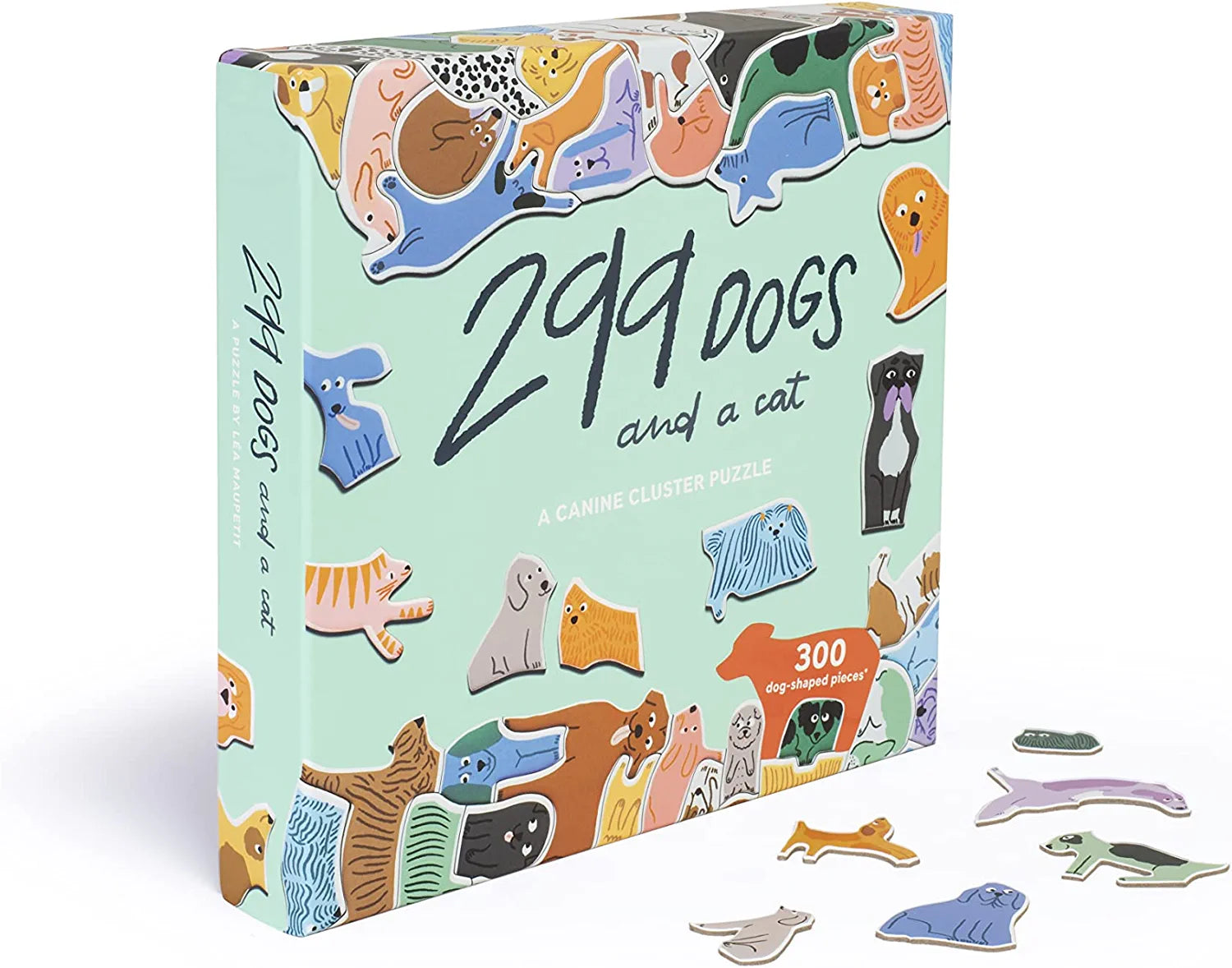 300 Piece Jigsaw Puzzle - Fun Animal Theme with 299 Dogs & 1 Cat - Perfect for Family Game Night & Puzzle Enthusiasts