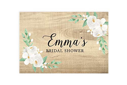 White & Wood Floral Bridal Shower