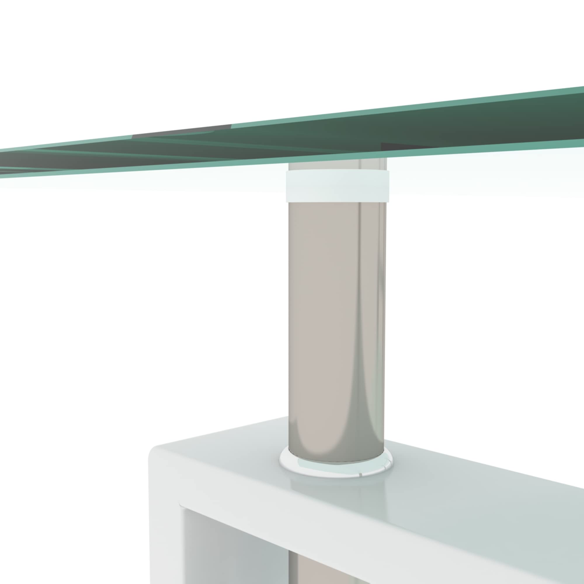 Modern Glass Coffee Table with Storage Shelf - Sturdy Metal Legs for Living Room, Office, or Lounge - Perfect for Small Spaces & Home Decor