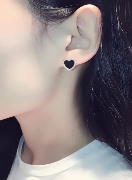 Elegant Heart-Shaped Stud Earrings for Women - Perfect for Valentine's Day, Anniversary & Romantic Date Night Gifts