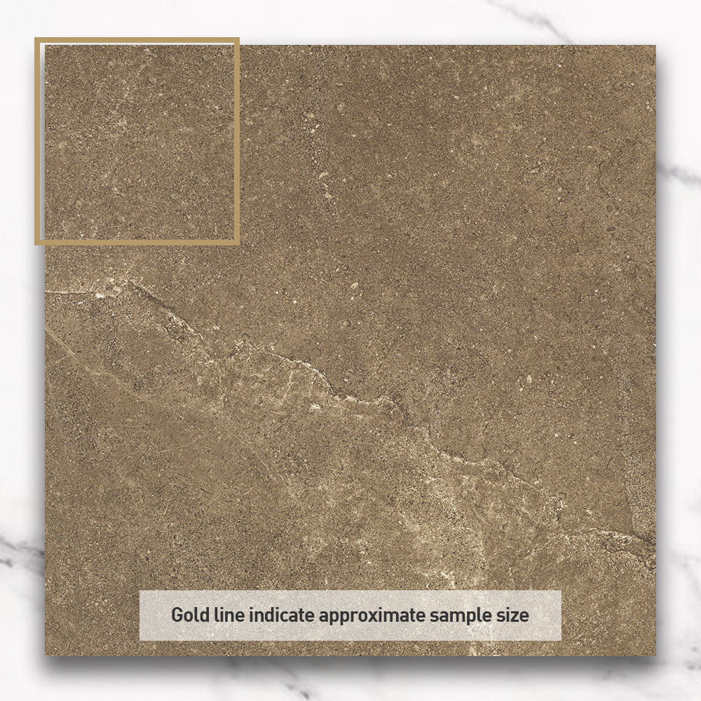 Premium 300x300mm Matte Marble Look Porcelain Tile - Brown | Elegant Flooring & Wall Tile for Bathroom, Kitchen & Living Room Renovation