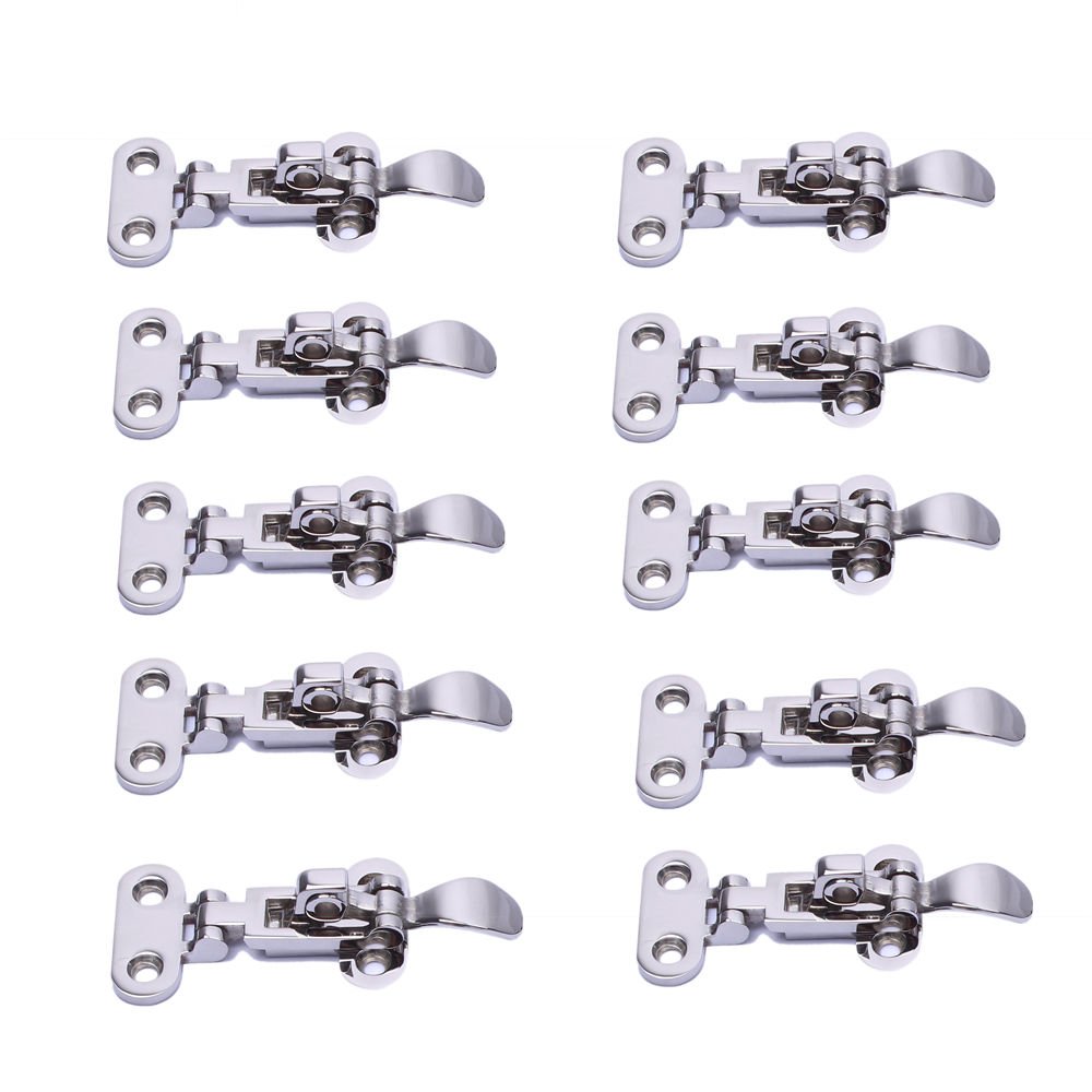 2PCS Marine Grade 316 Stainless Steel Boat Locker Hatch Anti-Rattle Latch Fastener Clamp - Durable Hardware for Yachts, Sailboats & Marine Applications