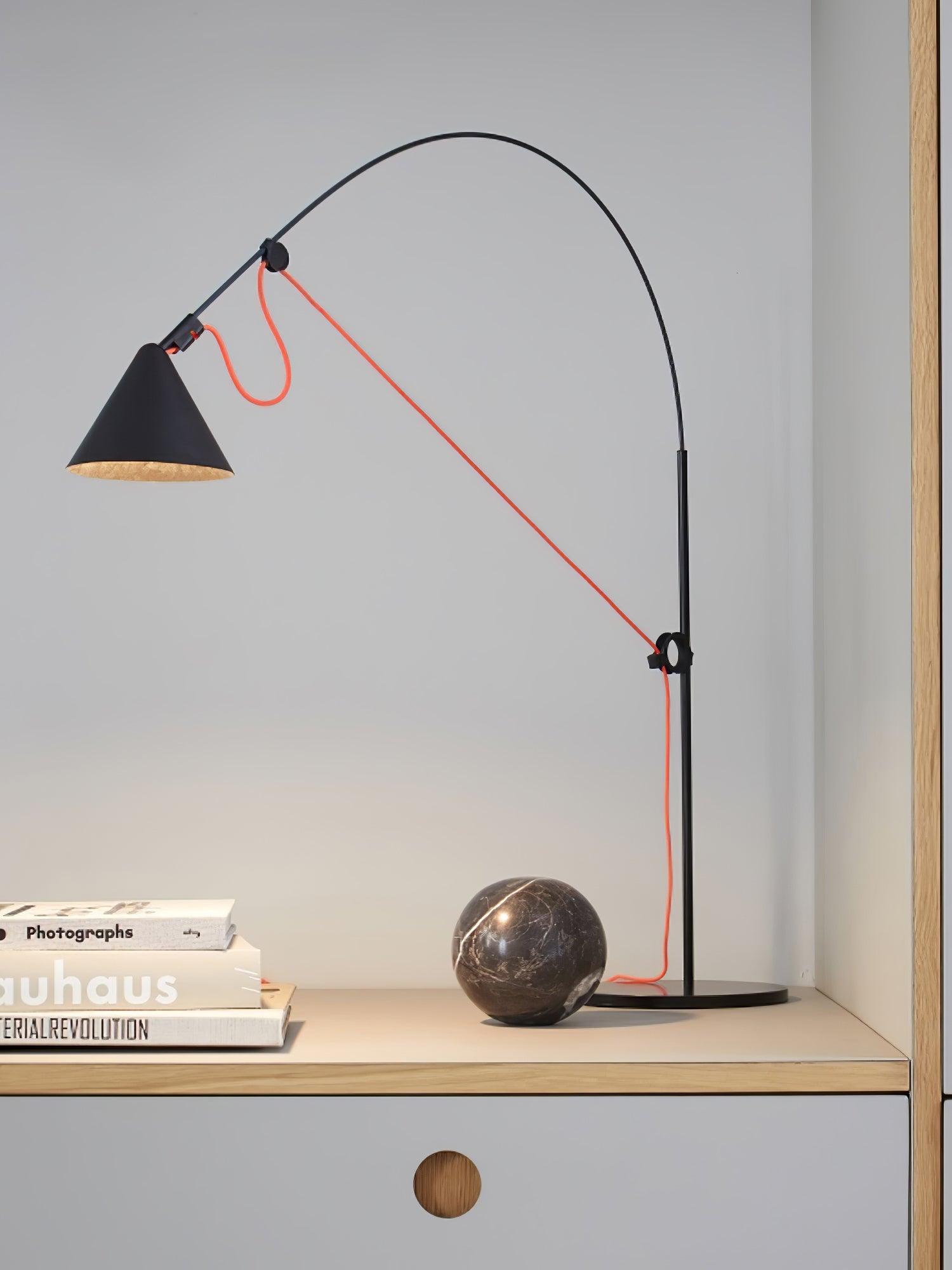 Ensure Black Table Lamp - Modern LED Desk Light for Home Office, Bedroom & Study - Perfect for Reading, Working & Decor