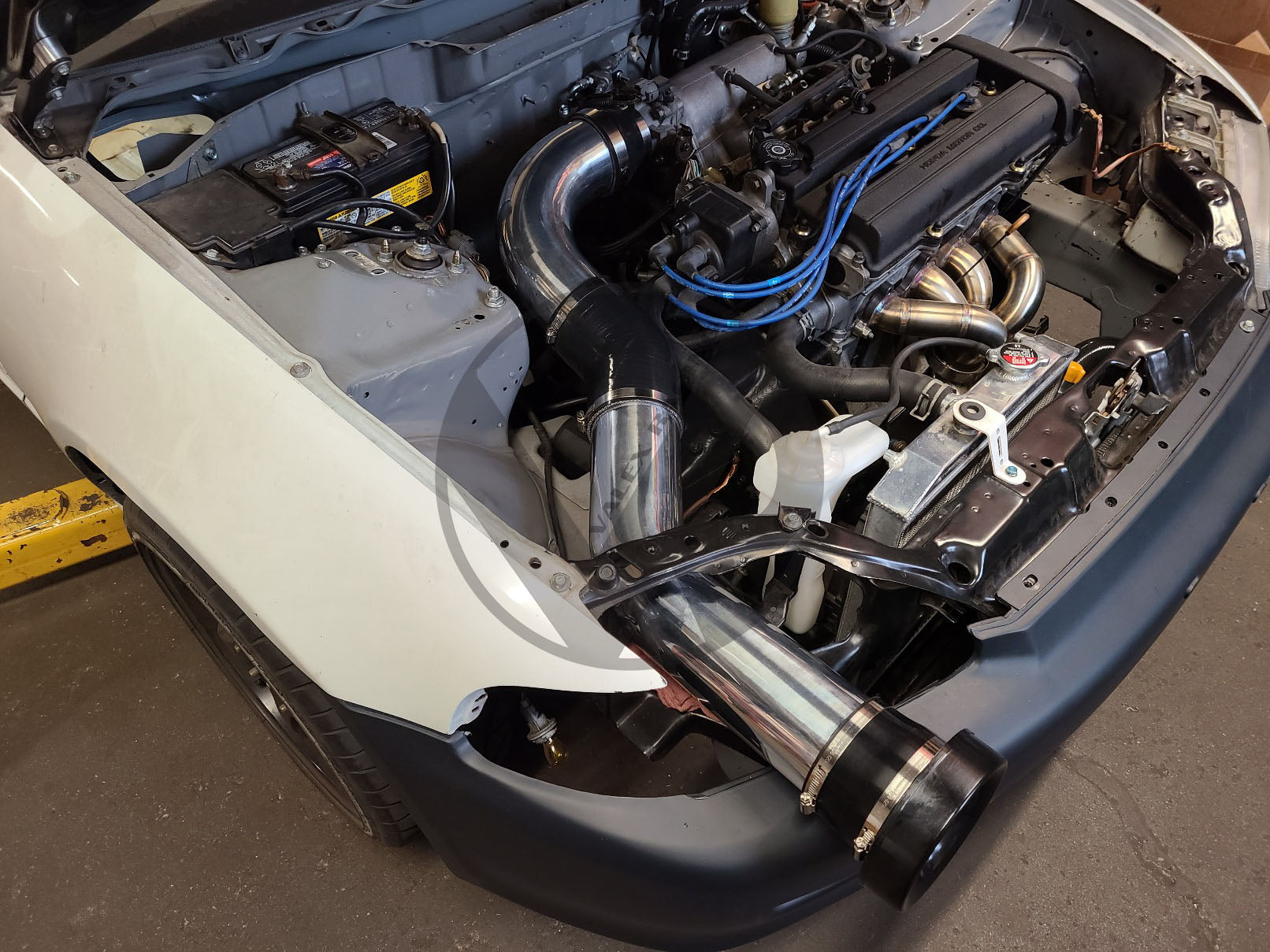 Honda/Acura B Series EG EK 3.5 Inch All Motor Race Intake - High Performance Cold Air Intake System for Racing & Street Use - Perfect for Track Days, Drag Racing & Performance Upgrades