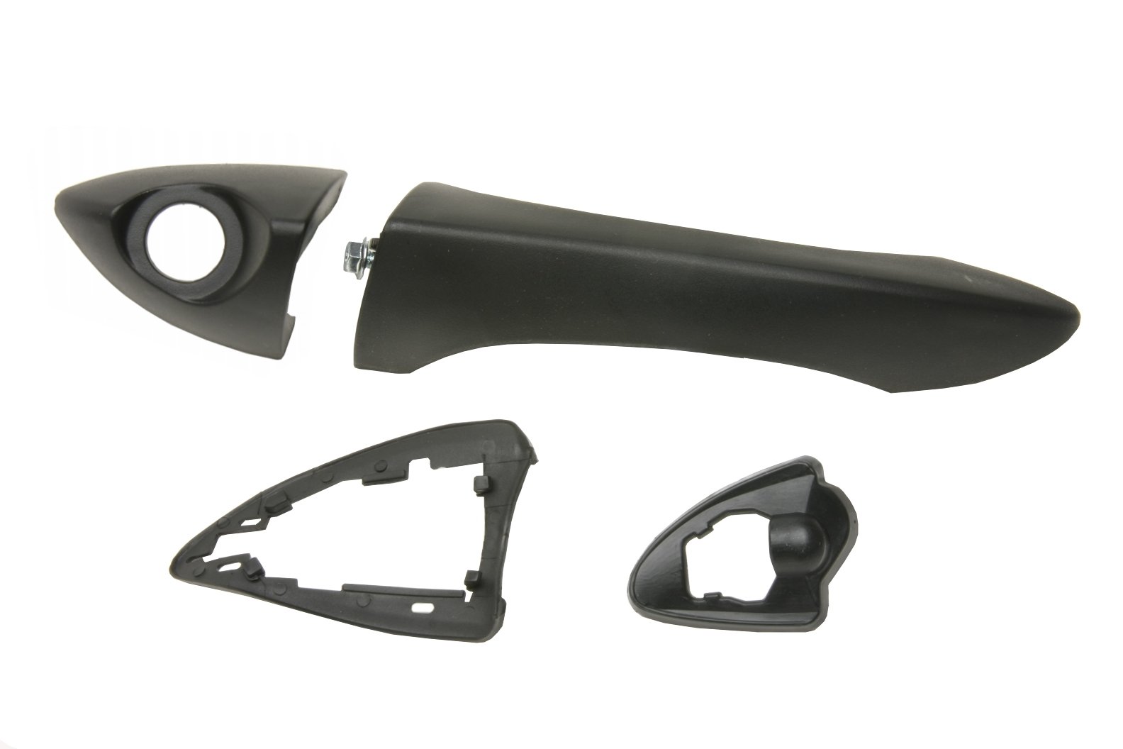 URO Parts 51218243617K Left Outer Door Handle Kit with Handle, Lock Cover & Gaskets - Replacement for Car Door Repair, DIY Auto Maintenance & Vehicle Restoration Projects