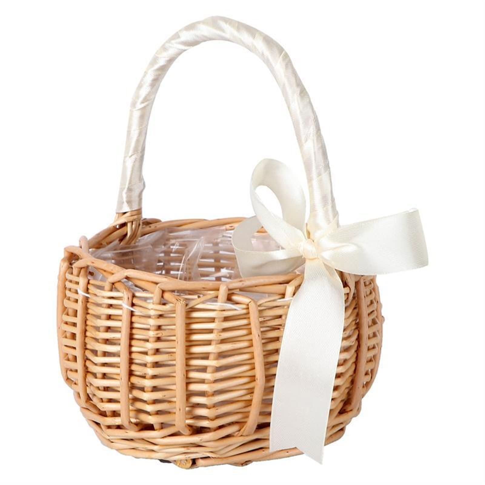 1Pc Woven Flower Basket - Handheld Wedding Party Decorative Basket for Banquet, Home Decor & Gift (Perfect for Weddings, Parties, Home Decor & Floral Arrangements)