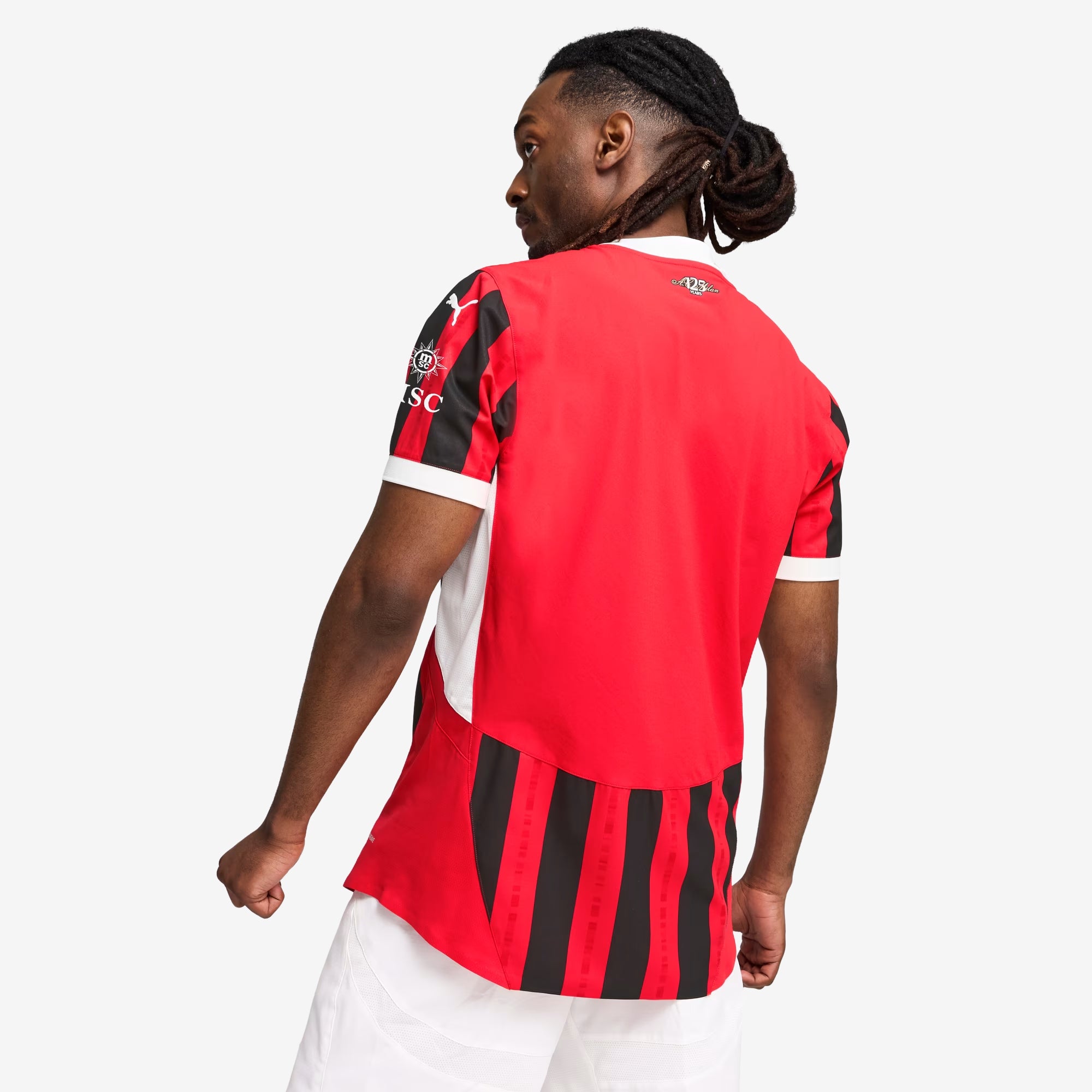 PUMA AC Milan 2024/25 Match Home Soccer Jersey - Official Authentic Football Shirt for Men - Perfect for Match Day, Training & Fan Support