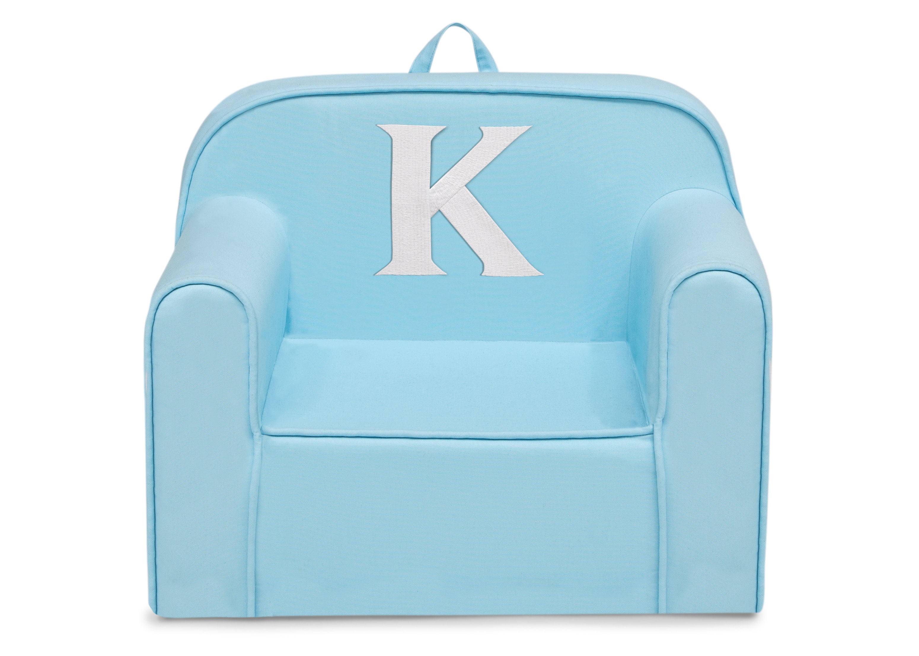 Personalized Monogram Light Blue Cozee Chair - Custom Plush Recliner for Living Room, Nursery & Office - Cozy Reading & Relaxation Seat