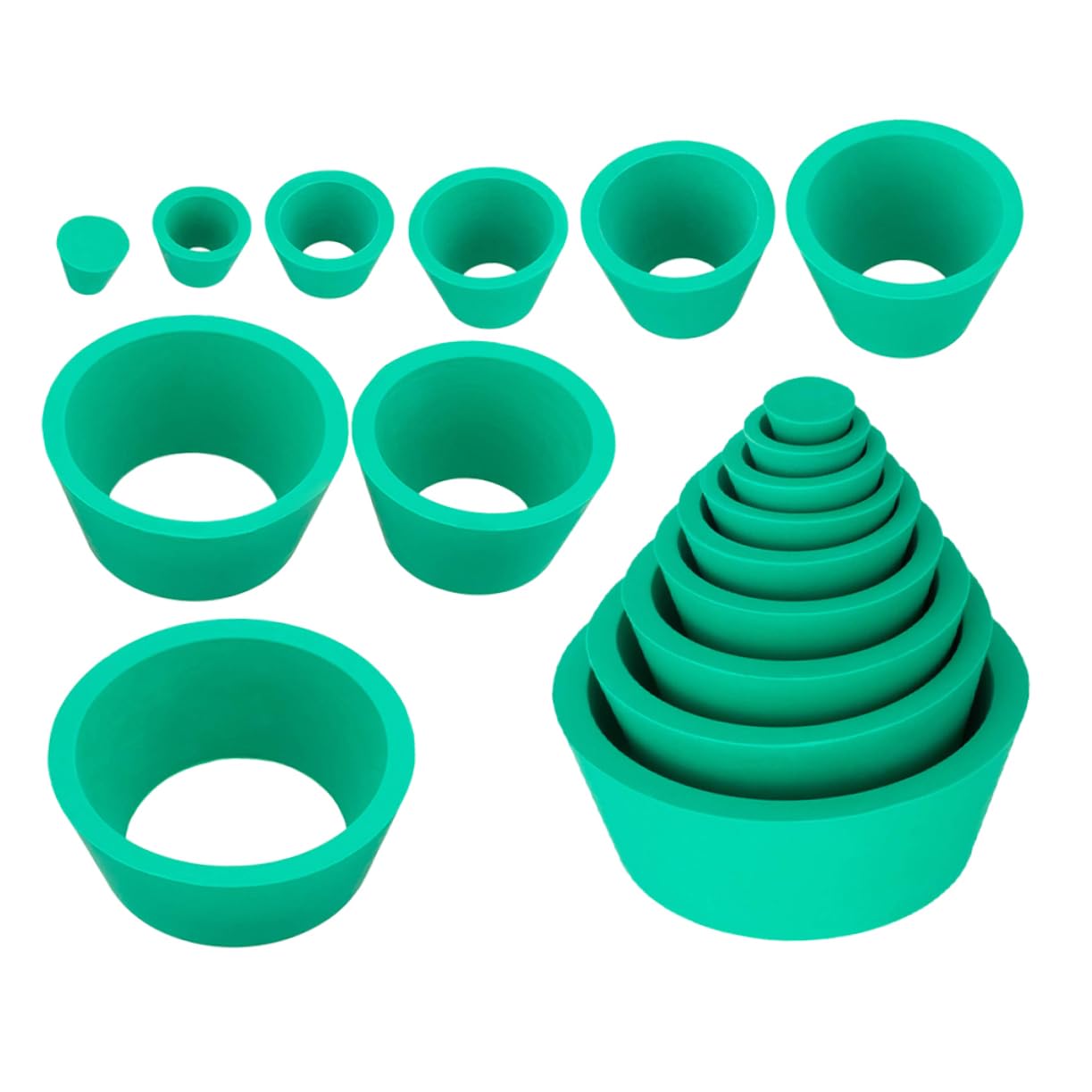 2 Sets Lab Filter Adapter with Rubber Stopper - Tapered Funnel for Kitchen Strainer & Flask, Perfect for Home Brewing, Chemistry Experiments, and Food Preparation