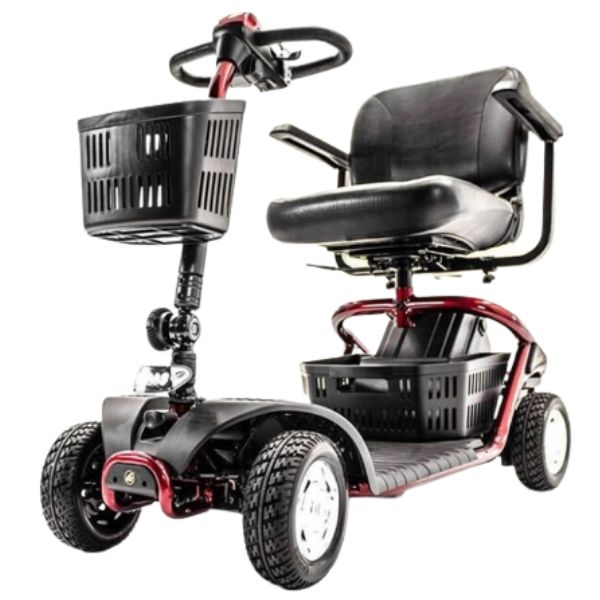 Golden Technologies LiteRider 4 Wheel Mobility Scooter GL141 - Lightweight Foldable Electric Scooter for Adults & Seniors - Indoor & Outdoor Use for Shopping, Travel, and Daily Mobility