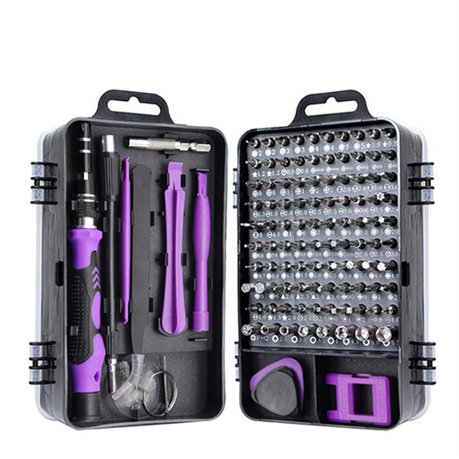 HIGHEMN 115-in-1 Precision Screwdriver Set with CR-VS Bits - Phillips, Slotted, Torx - Professional Maintenance & Repair Tool Kit (Purple) for Electronics, Phones, Computers, and Home DIY Projects