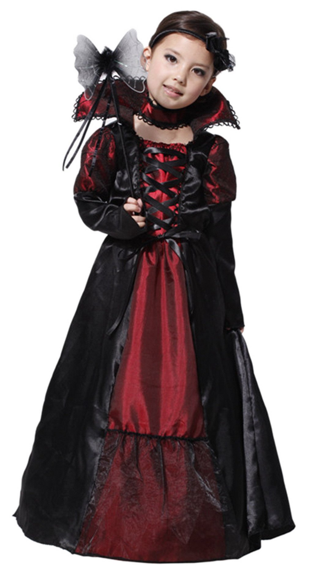 Vampire Girl Costume for Kids - Gothic Countess Halloween Dress for Girls | Halloween Party, Cosplay, Theatre & Carnival Outfit