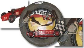 Fiat Race Car Tire Frame with Accessories - Perfect for Kids' Playrooms, Birthday Gifts & Racing-Themed Decor