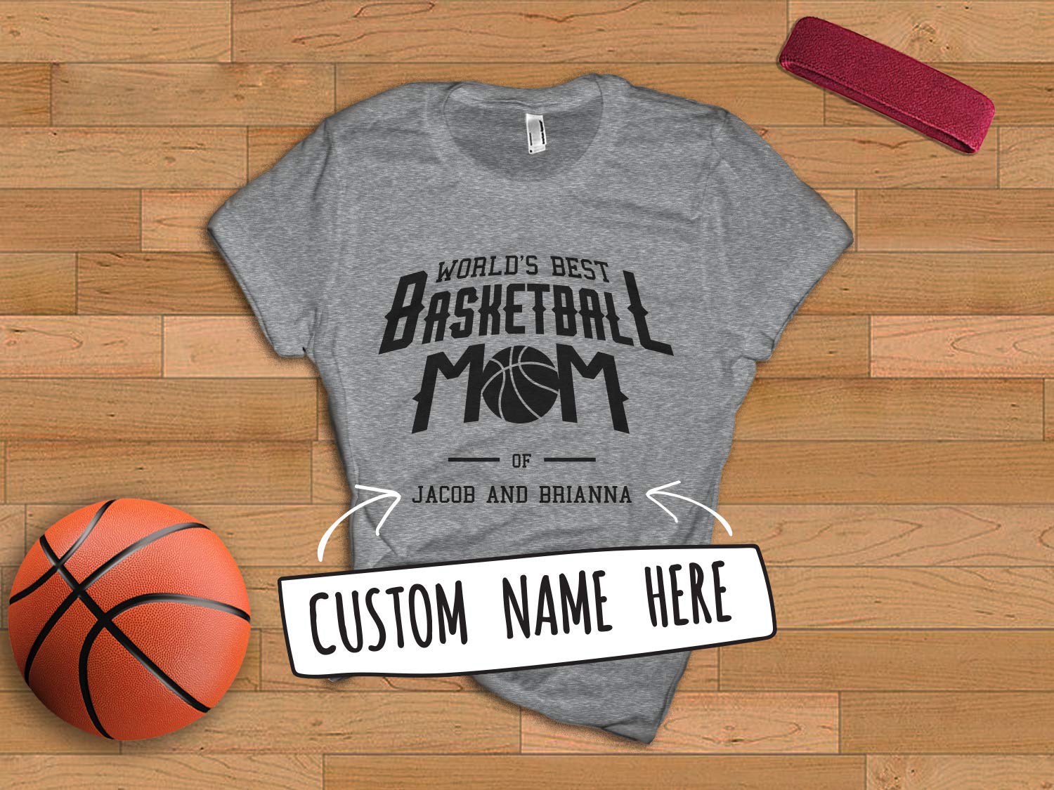 Custom Basketball Mom Sweatshirt for Women - Personalized Sports Gift for Mother's Day | Game Day Outfits, Team Mom Apparel & Casual Wear