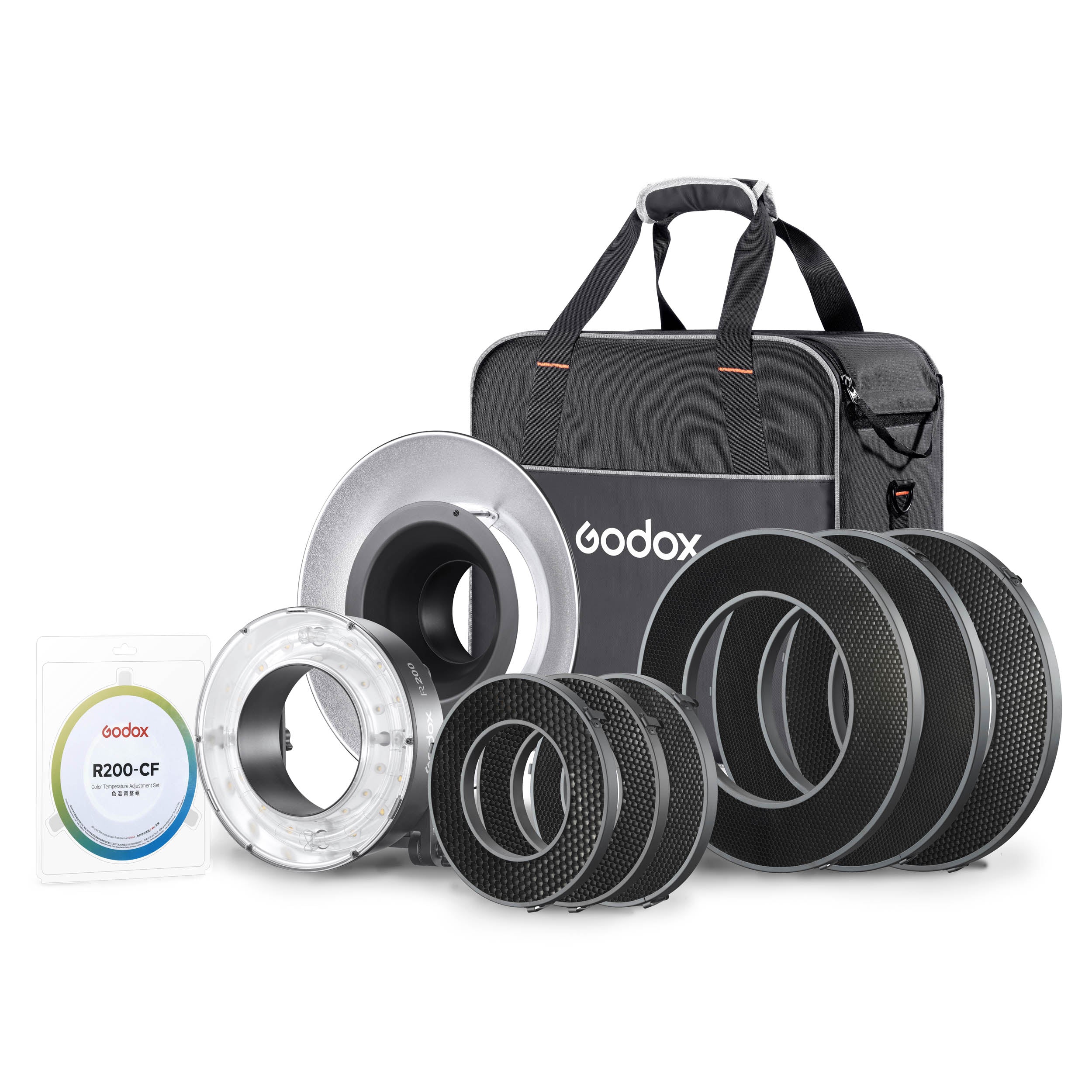 R200 Ring Flash Head Complete Kit for PIKA200, PIKA200 Pro, AD200 & AD200Pro - Perfect for Portrait, Macro & Fashion Photography