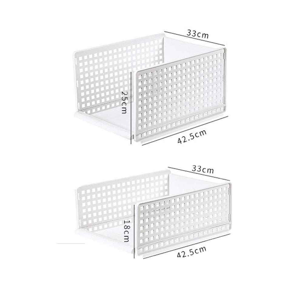 Stackable Plastic Wardrobe Organizer Drawers - Multifunctional Storage Shelves & Closet Cabinet Cubes for Clothes, Shoes, Toys & Towels | Perfect for Bedroom, Living Room & Dorm Organization