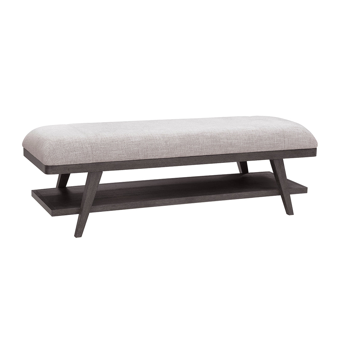 Quincy Bench - Modern Wooden Bench with Sturdy Metal Legs for Living Room, Bedroom, or Entryway - Perfect for Home Decor and Seating