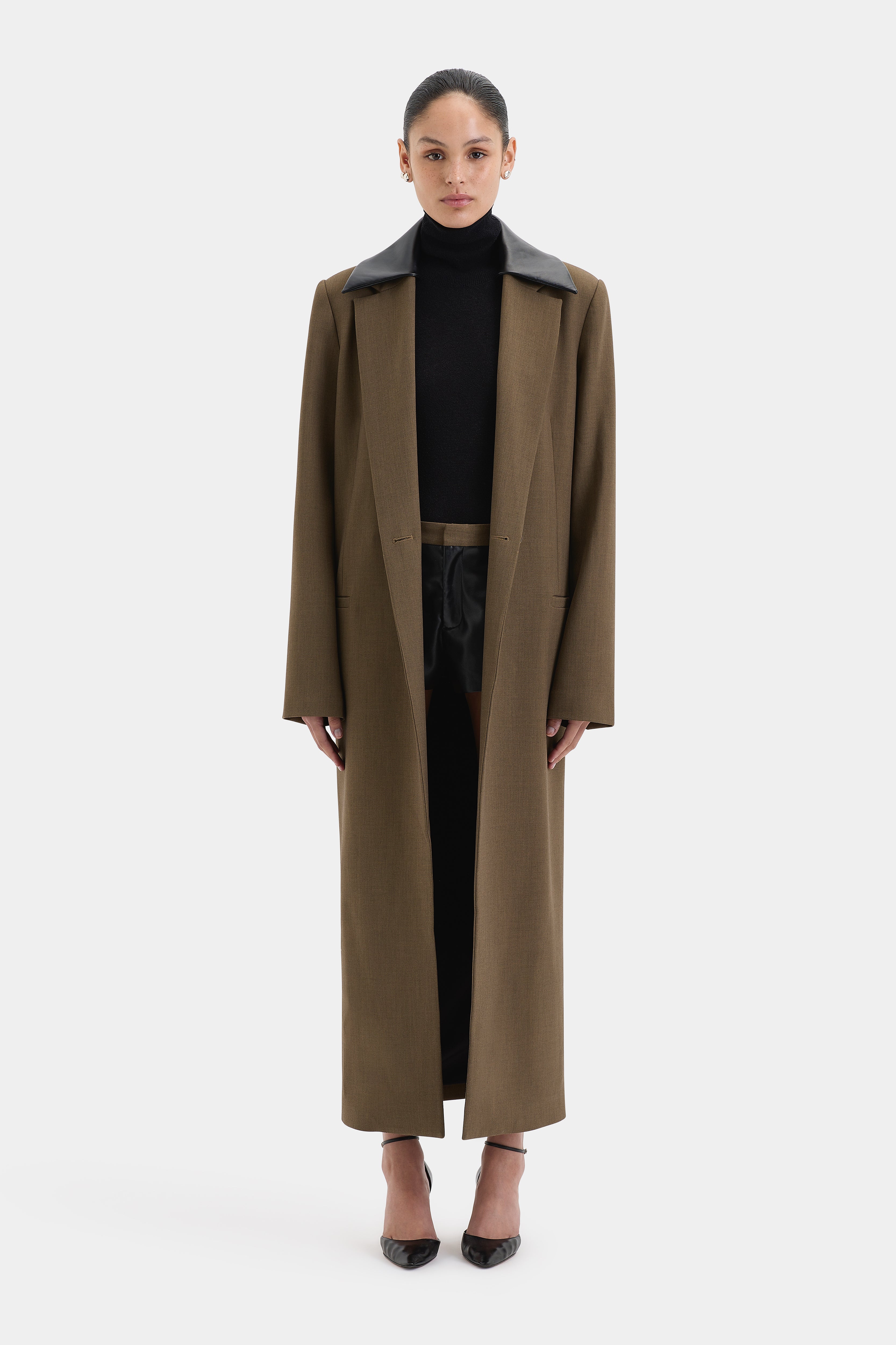 Premium Sartoria Wool Blend Coat in Chocolate Marle - Elegant Winter Outerwear for Men & Women | Perfect for Office, Parties & Formal Events