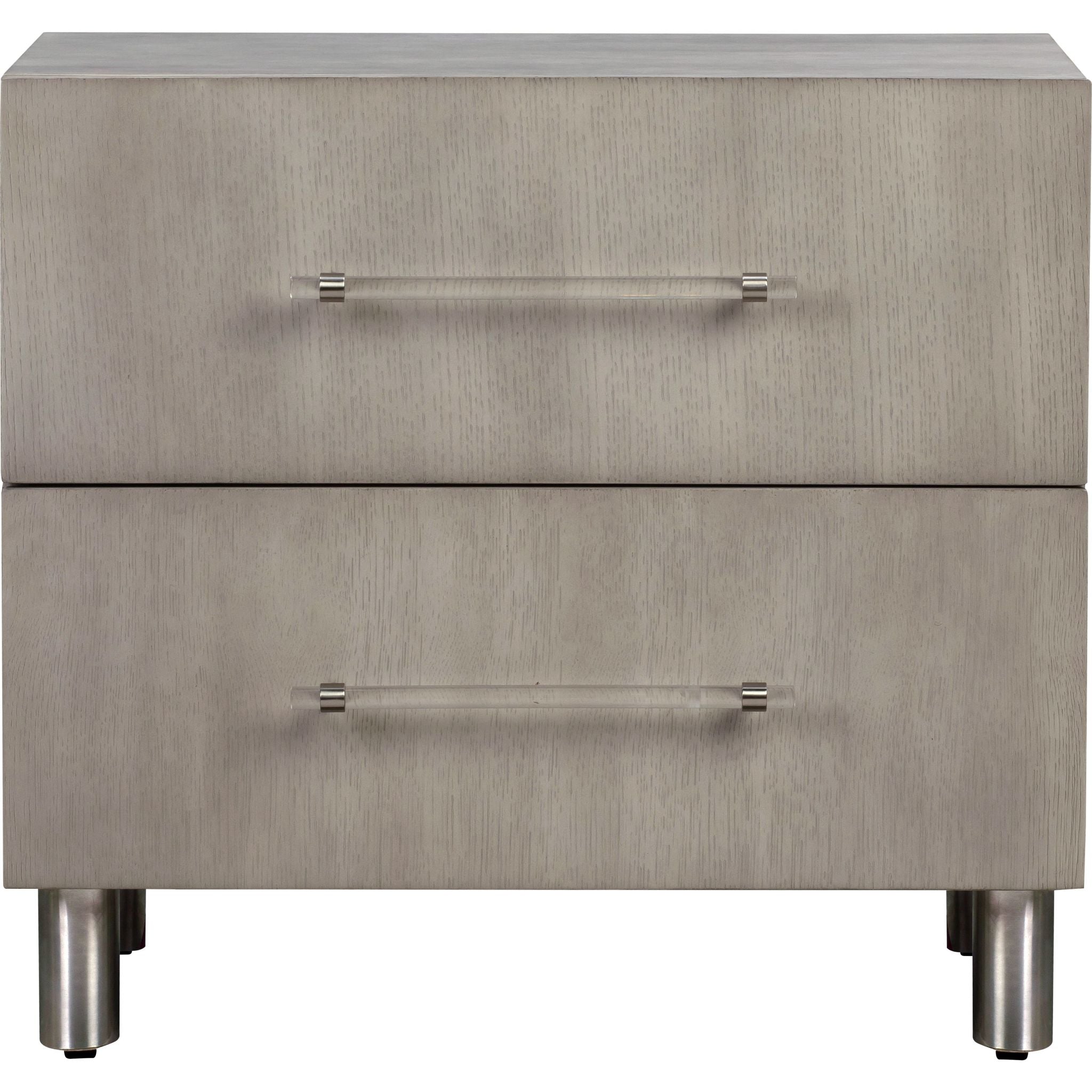 Argento Nightstand - Modern Misty Grey Bedside Table with Storage Drawer, Perfect for Bedroom, Living Room, or Guest Room