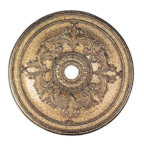 Livex Lighting 8211-03 White Ceiling Medallion - Elegant Decorative Crown Molding for Dining Room, Bedroom & Living Room Ceiling Decor