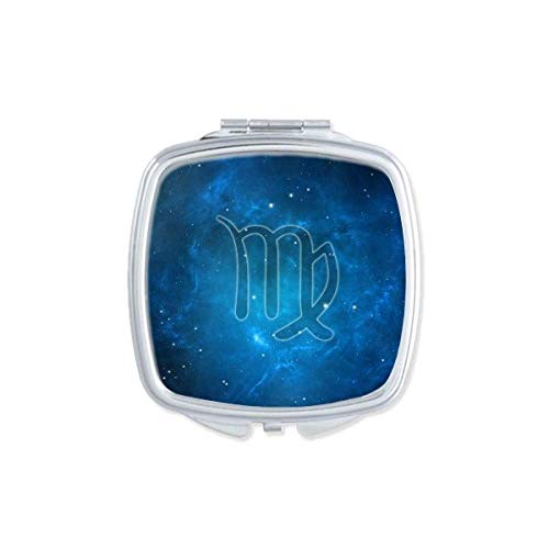 DIYthinker Starry Night Virgo Zodiac Constellation Mirror - Portable Compact Pocket Makeup Mirror with Double Sided Glass - Perfect for Travel, Home Vanity & Gift Giving