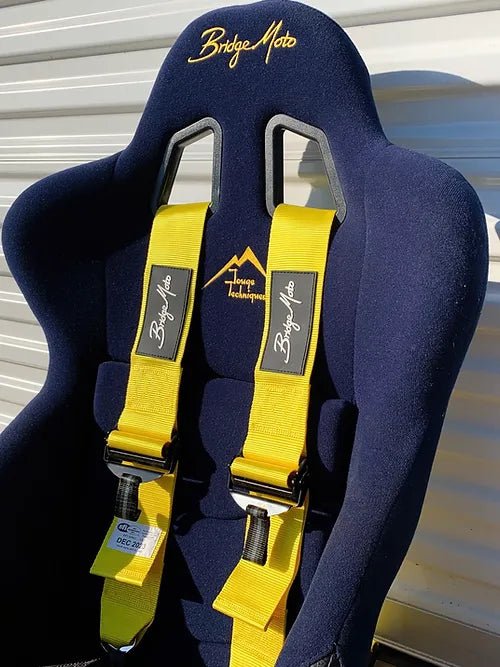 Bridgemoto SFI Approved 4 Point & 5 Point Racing Harness with Cam Lock - High Performance Safety Harness for Motorsports, Drifting, and Track Racing