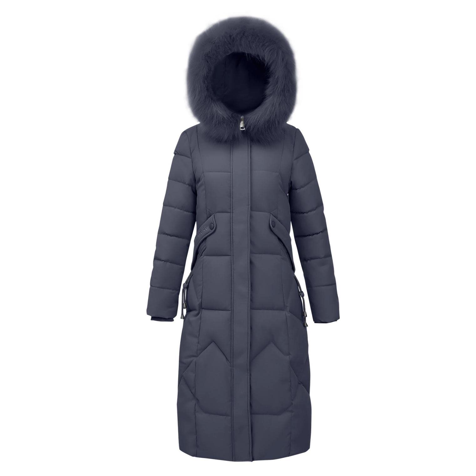 Women's Winter Hooded Down Jacket - Mid-Length Over-The-Knee Down Coat - Thick Warm Cotton-Padded Overcoat for Cold Weather - Perfect for Snowy Days, Outdoor Activities & Daily Winter Wear