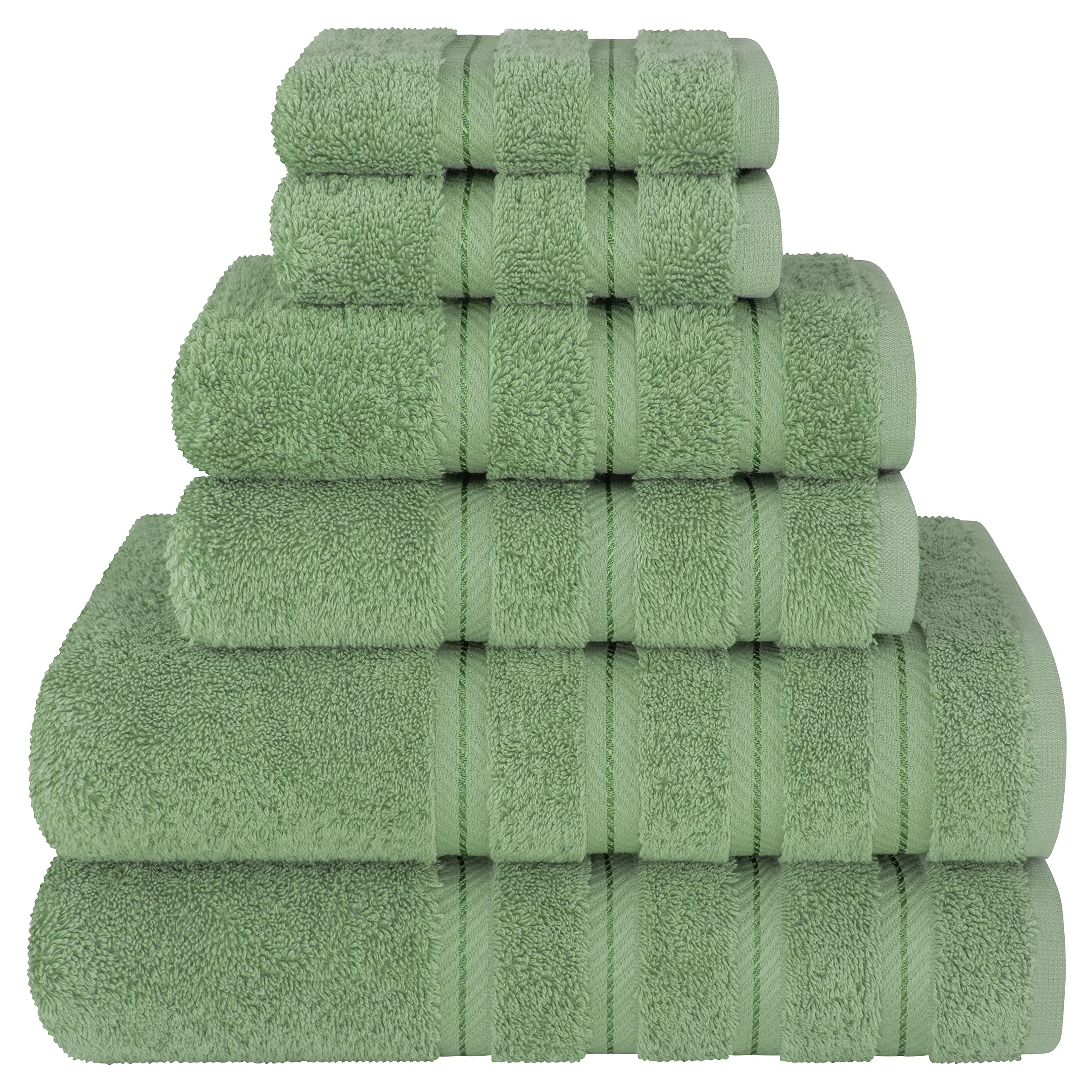 Premium 6-Piece Soft Linen Towel Set with 4 Bath & 4 Hand Towels - Luxury Spa & Bathroom Essentials for Home, Hotel, and Gift Giving