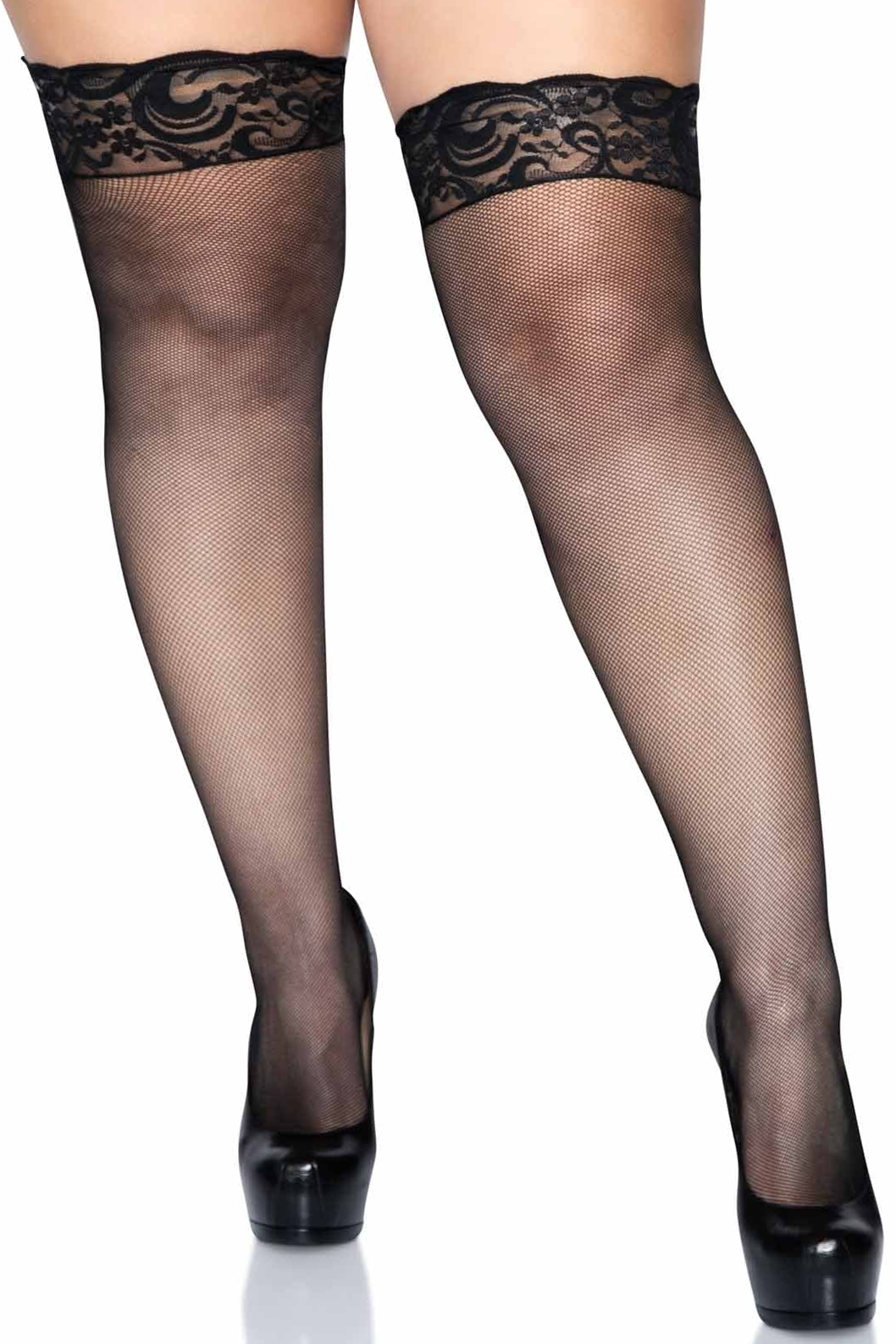 Lace Top Micro Net Stay Ups - Sexy Thigh High Stockings for Women, Comfortable & Non-Slip, Perfect for Date Night, Valentine's Day & Special Occasions