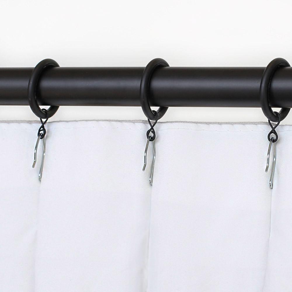 Premium Drapery Rings Set of 8 - Heavy Duty Curtain Hooks for Drapes & Sheers - Perfect for Living Room, Bedroom & Window Decor
