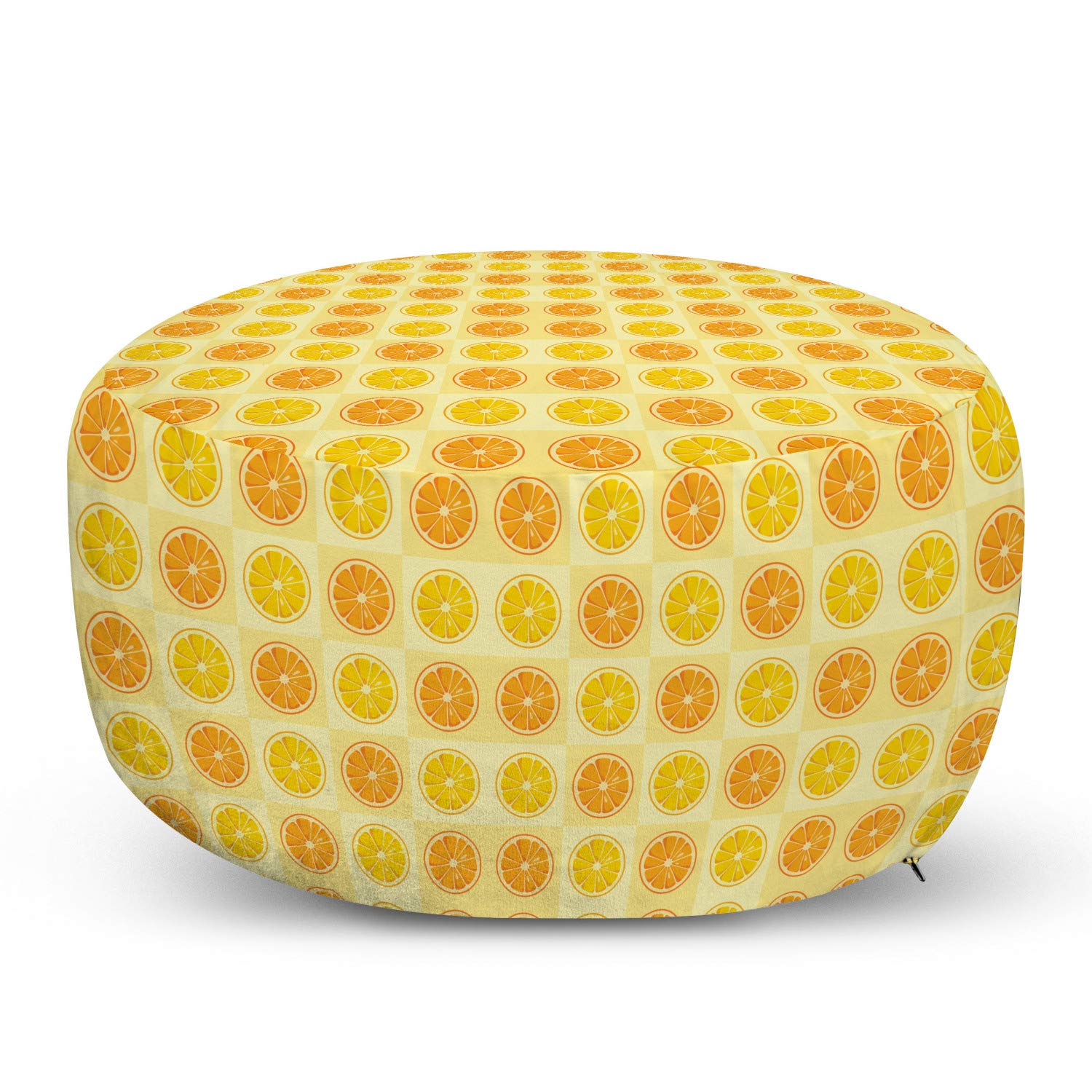 Ambesonne Citrus Ottoman Pouf - Soft Foot Rest for Living Room & Bedroom