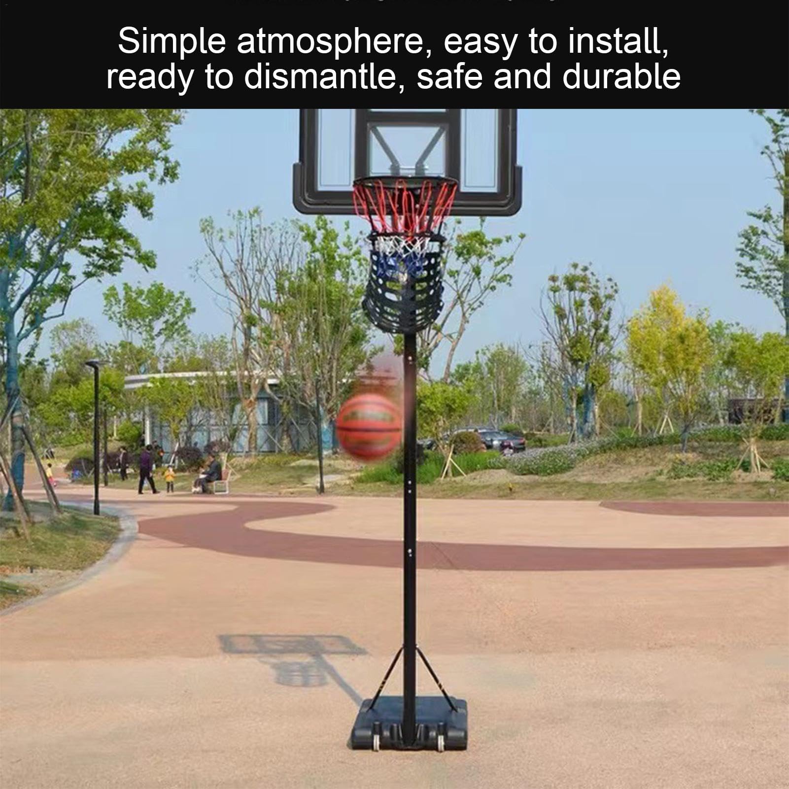 Basketball Hoop Return Attachment - Ball Return System & Rebound Net for Basketball Hoops | Perfect for Home Court, Driveway, and Backyard Basketball Practice | Improves Shooting Accuracy & Saves Time Retrieving Balls