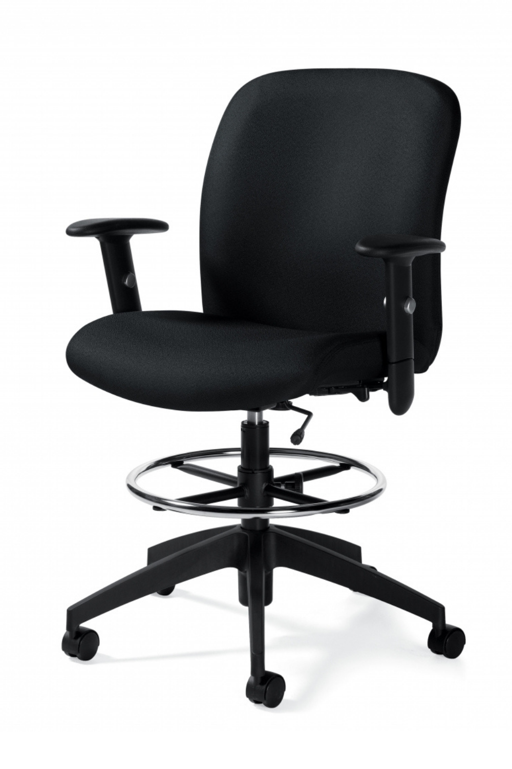 Global Truform Medium Back Drafting Stool (Model 5458-6) - Adjustable Height Ergonomic Office Chair for Architects, Artists & Designers - Perfect for Drafting Tables, Art Studios & Home Offices