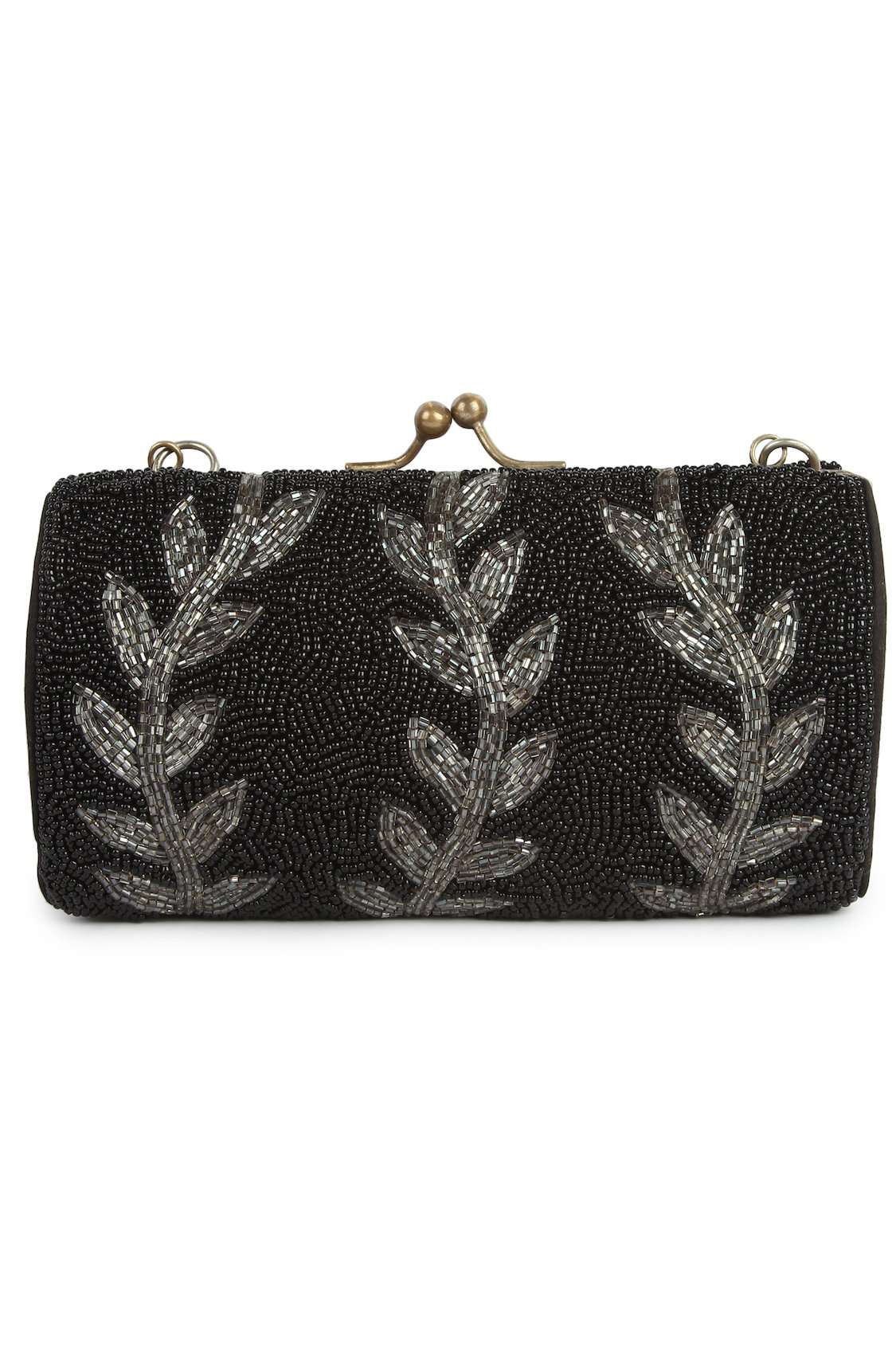 Arianna Black Beaded Box Bag - Stylish Women's Crossbody Purse for Evening Parties, Date Night & Special Occasions