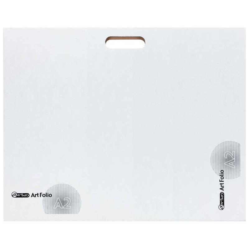 Artworx A2 Art Cardboard Folio Carry Case - Professional Portfolio Protector for Artists, Students & Designers - Perfect for Sketching, Painting & Artwork Storage