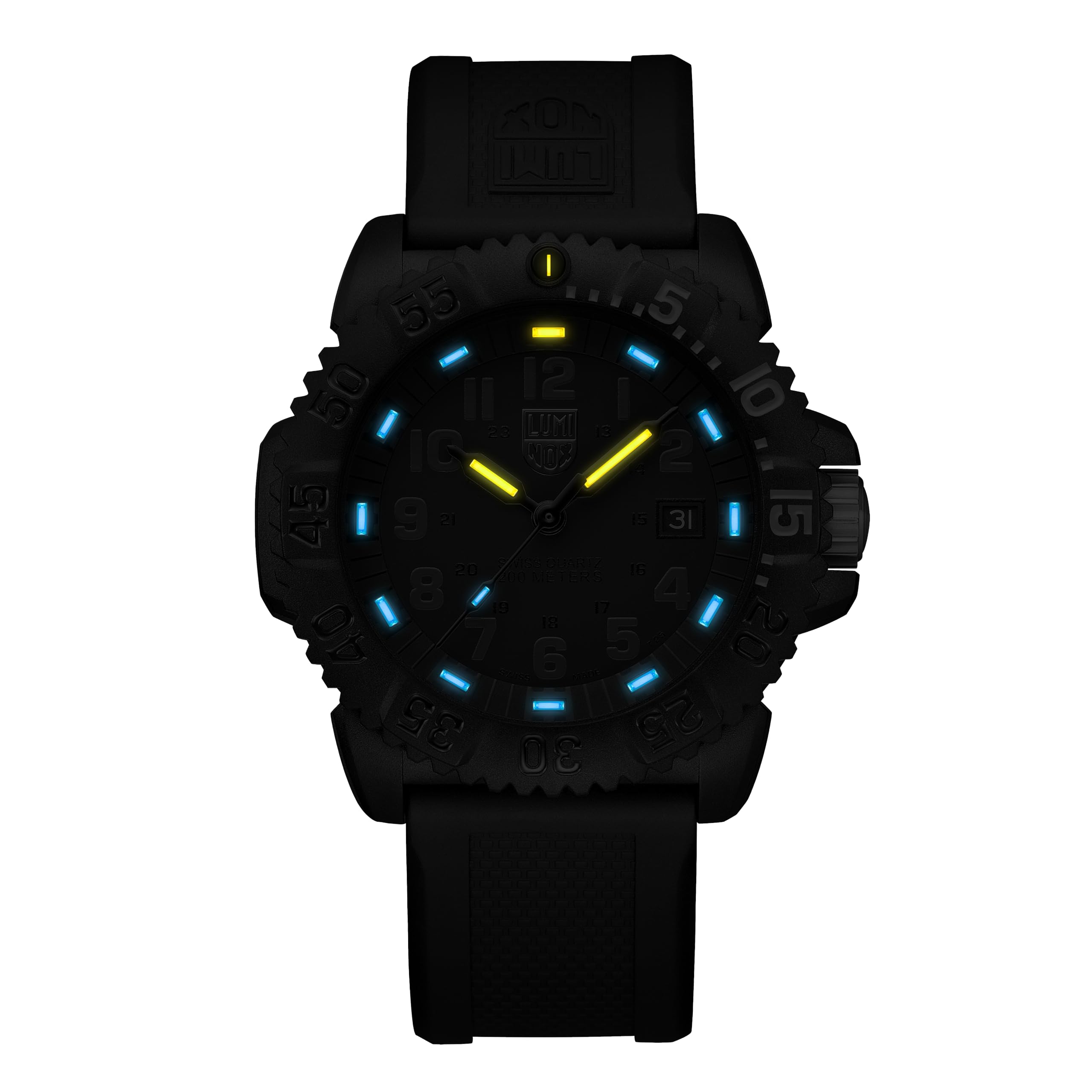 Luminox Navy Seal Men's Watch 44mm - Swiss Made Military Dive Watch with Date Function - 200m Water Resistant - Durable Tactical Timepiece for Outdoor, Scuba Diving & Adventure Enthusiasts