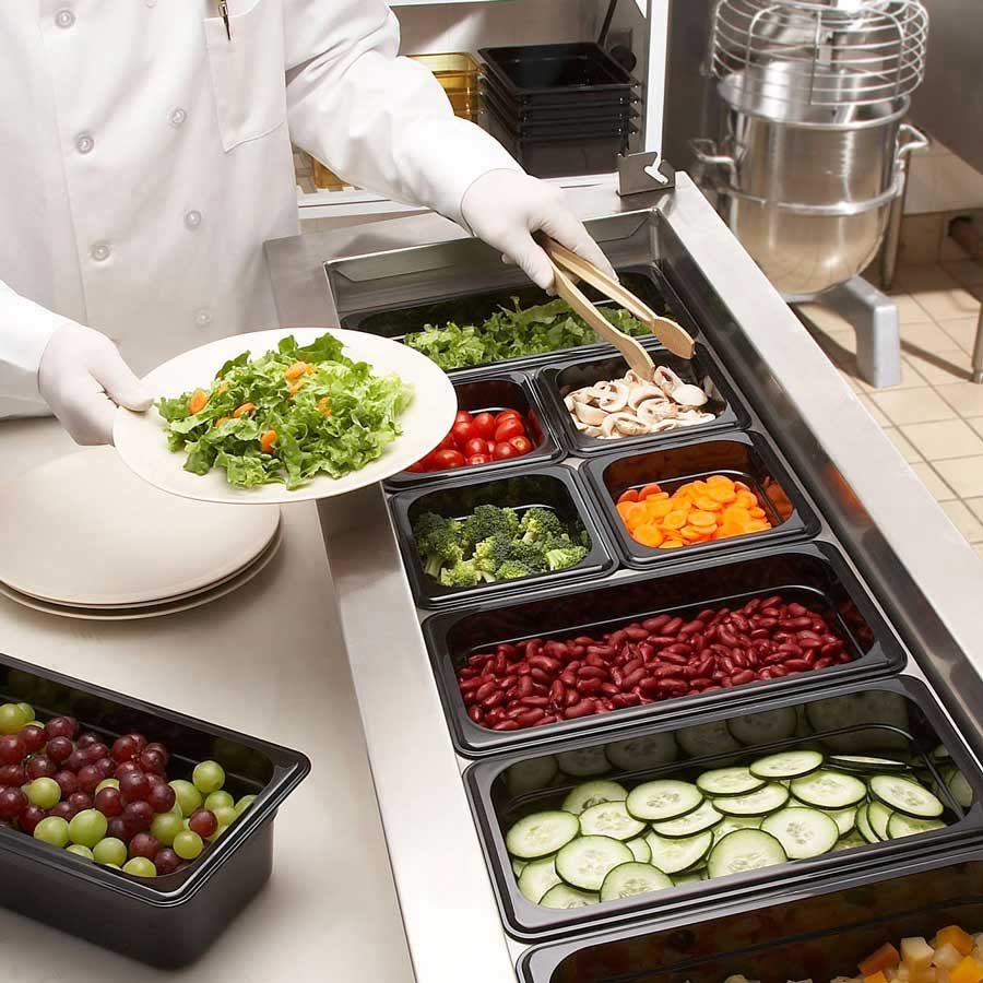 Cambro 34CW110 Camwear 1/3 Size Black Food Pan - 4