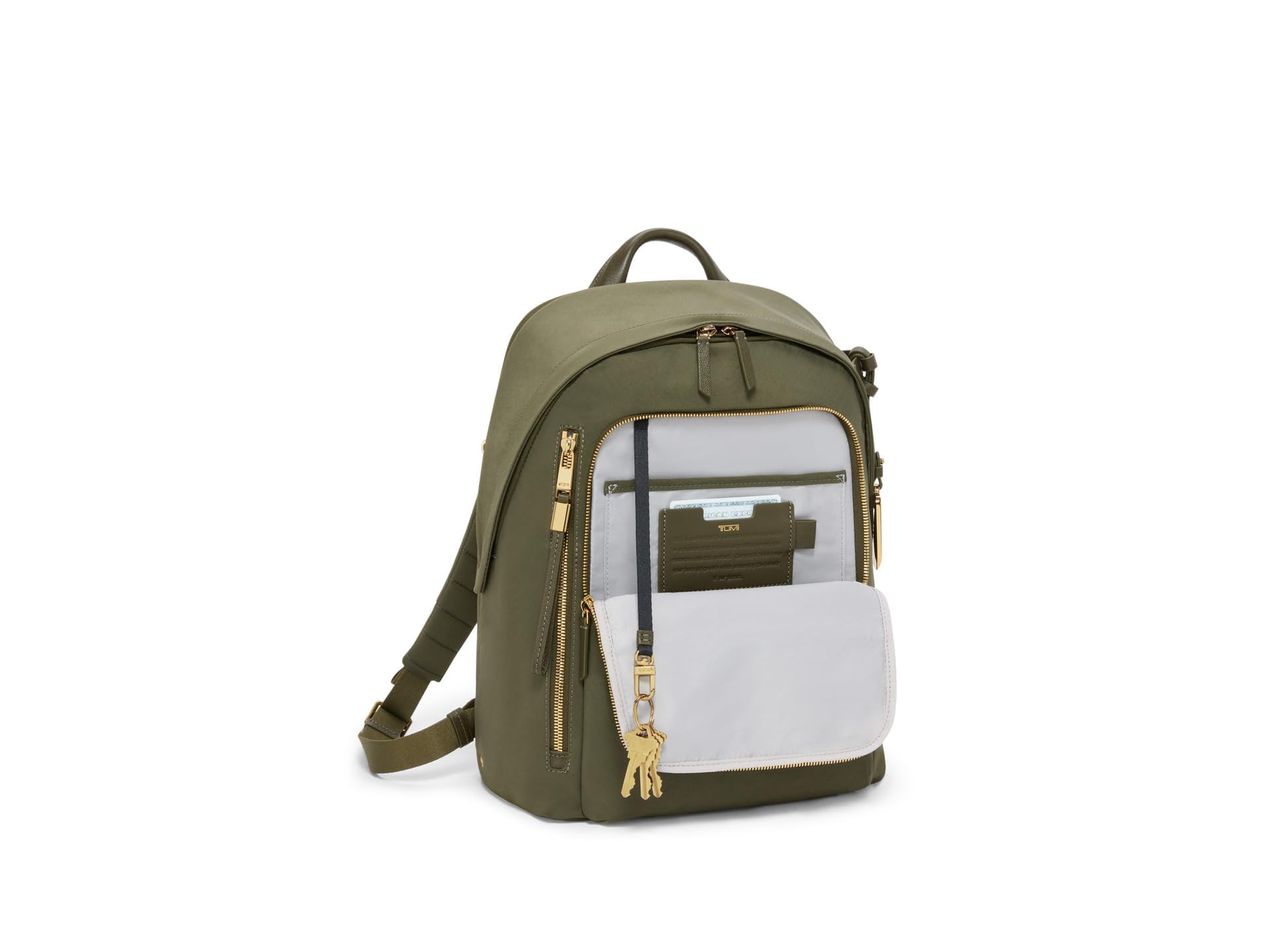 TUMI Voyageur Halsey Backpack for Men & Women - Durable Travel Backpack with Laptop Compartment - Olive Green Business & Commuter Backpack for Work, College & Everyday Use
