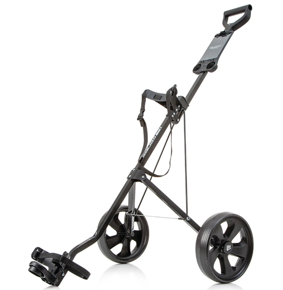 Masters Series One Trundler - Premium Golf Push Cart with Lightweight Aluminum Frame | Perfect for Golfers Seeking Convenience on the Course | Ideal for Weekend Games & Tournament Play