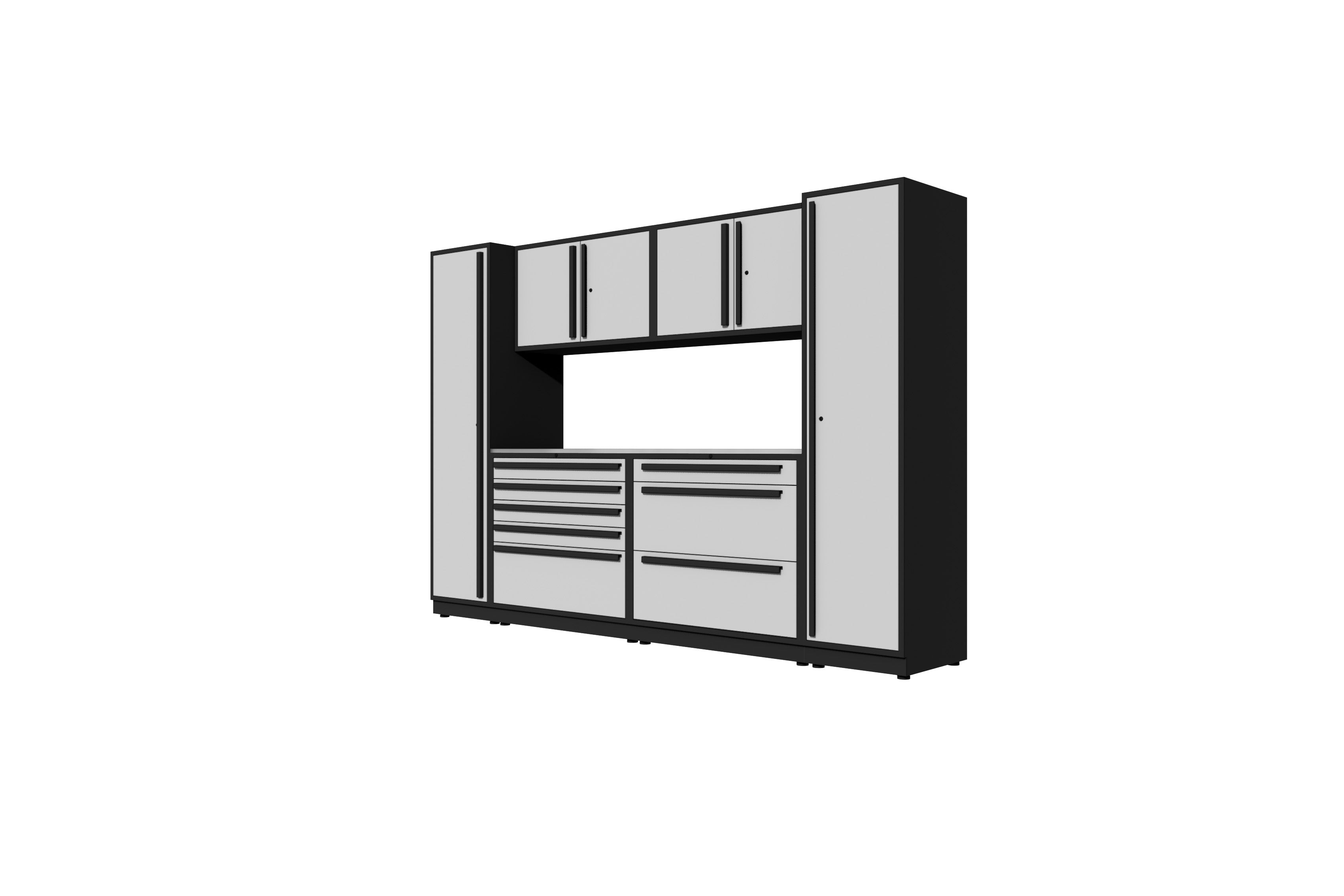 ProSlat Fusion Plus 120 Single Door Locker Preconfigured Array - Heavy Duty Garage Storage System for Tools & Equipment Organization